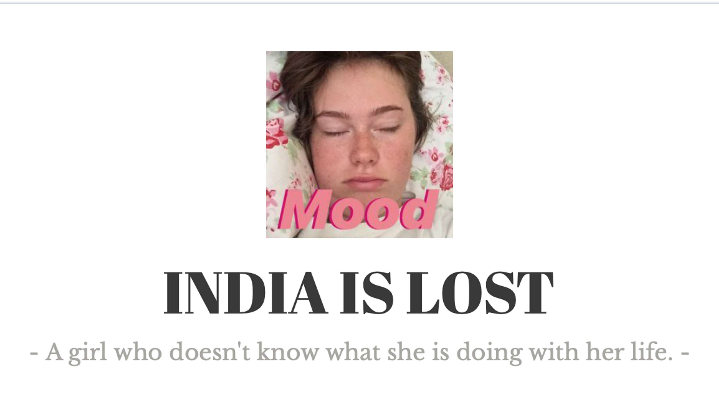 Owner of my own blog by India Lawrence