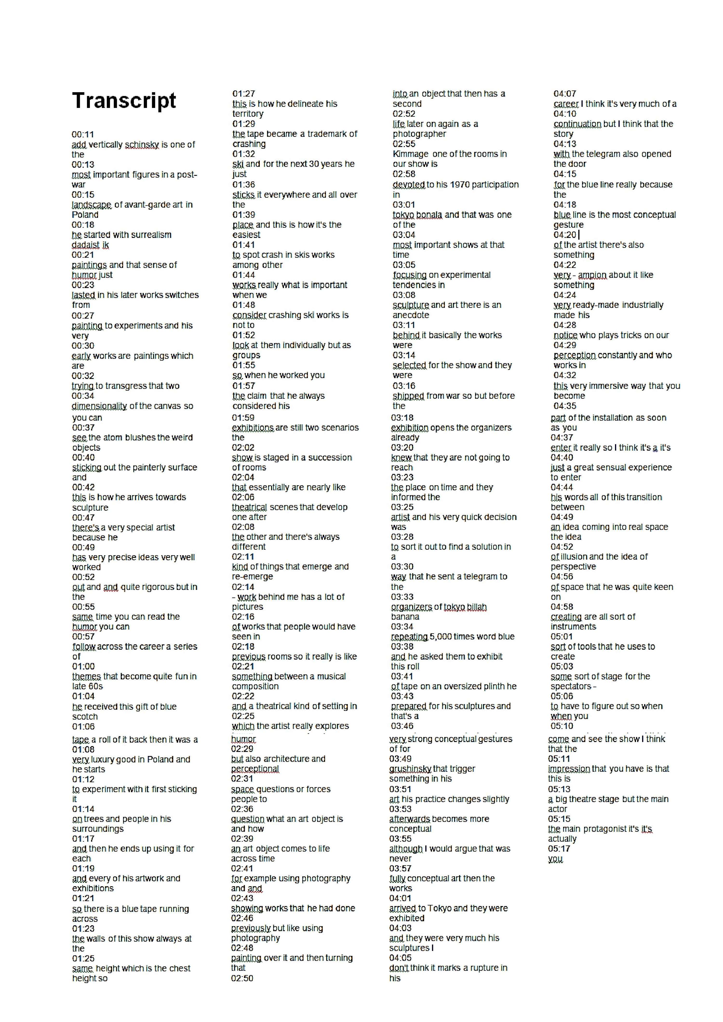 Analysing and writing Art reviews by Jasmine Latka