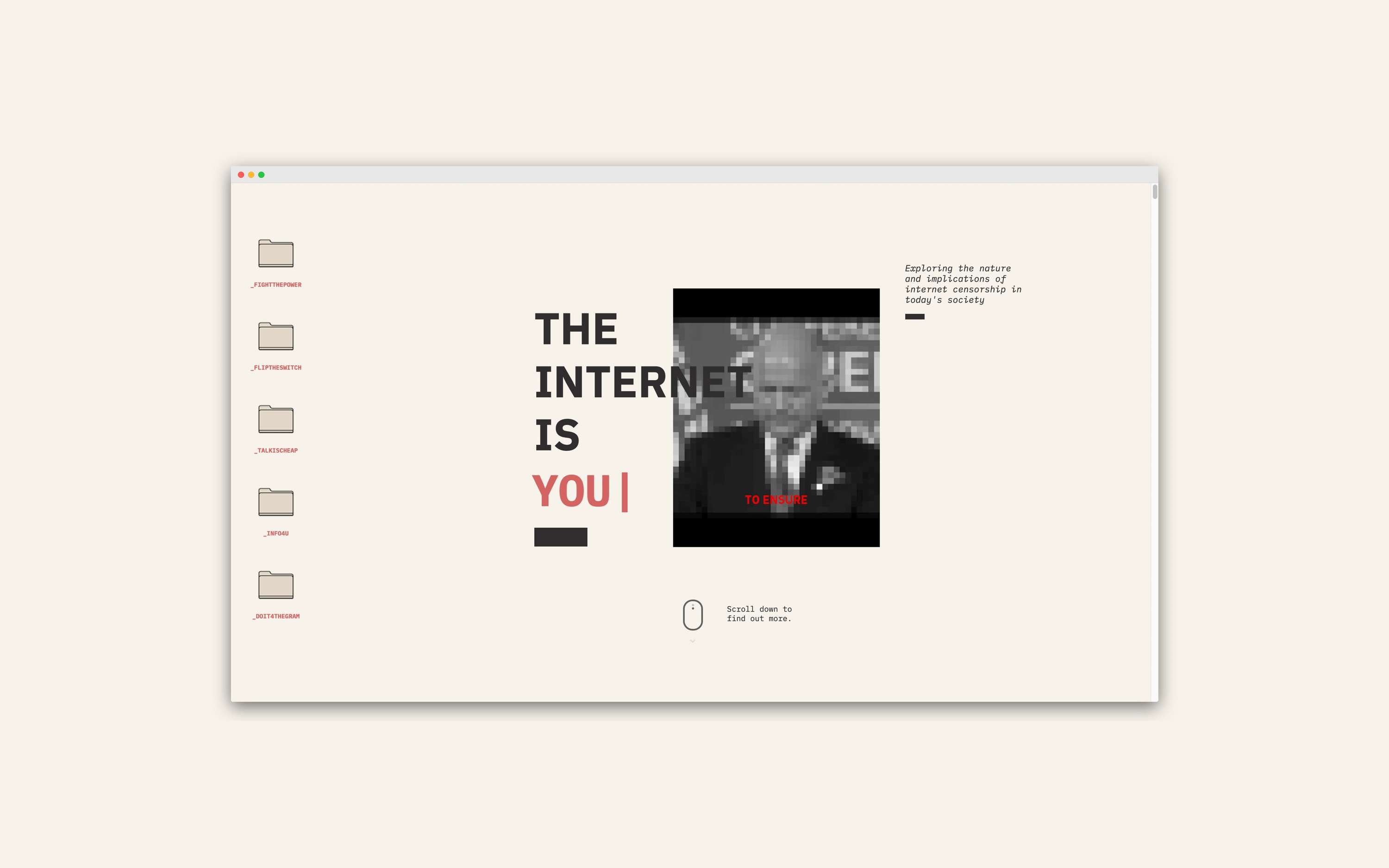 The Internet is ___ by Elijah De Luna