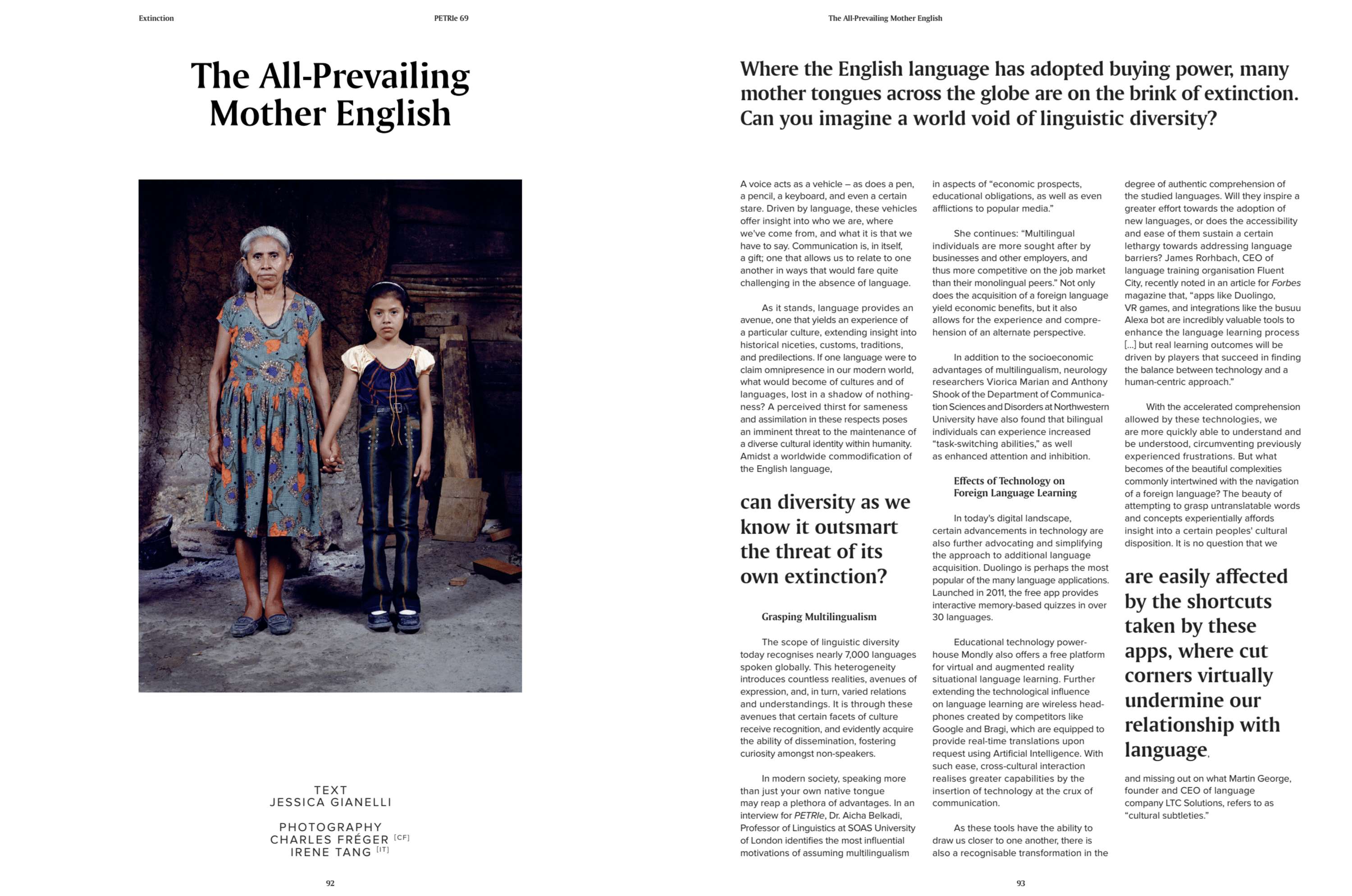 The All-Prevailing Mother English: PETRIE 69 Extinction- Print Issue by Jessica Gianelli