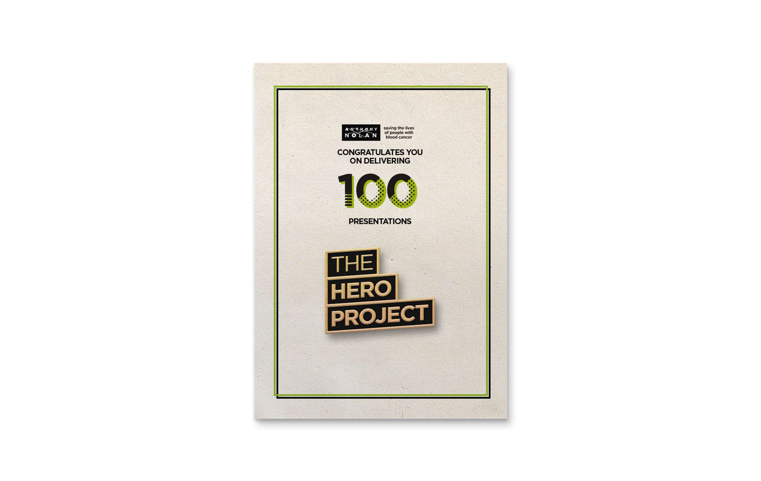 The Hero Project - Anthony Nolan, 2017 by Jamie C