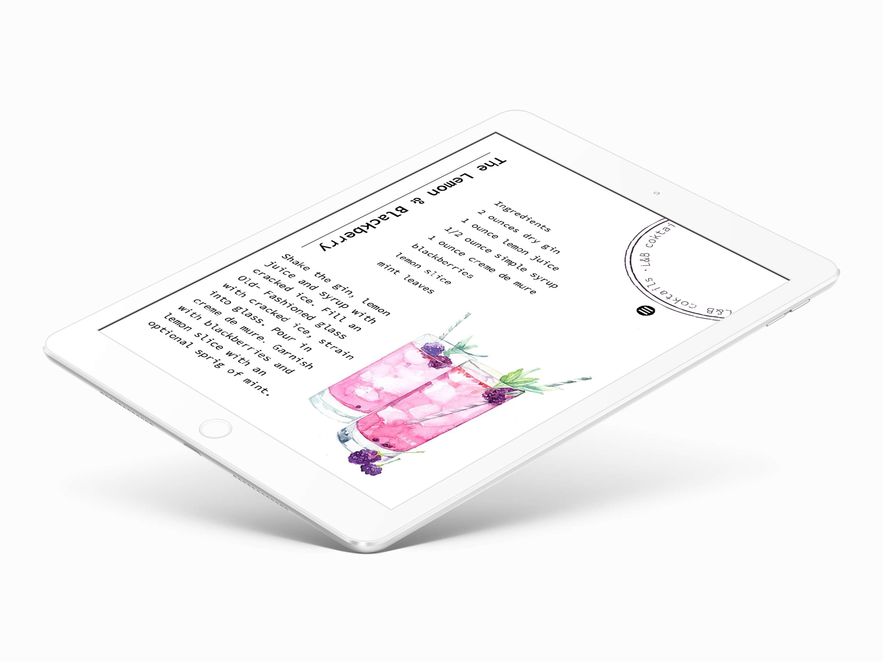 L&B Mixology App by Elena Scarratt