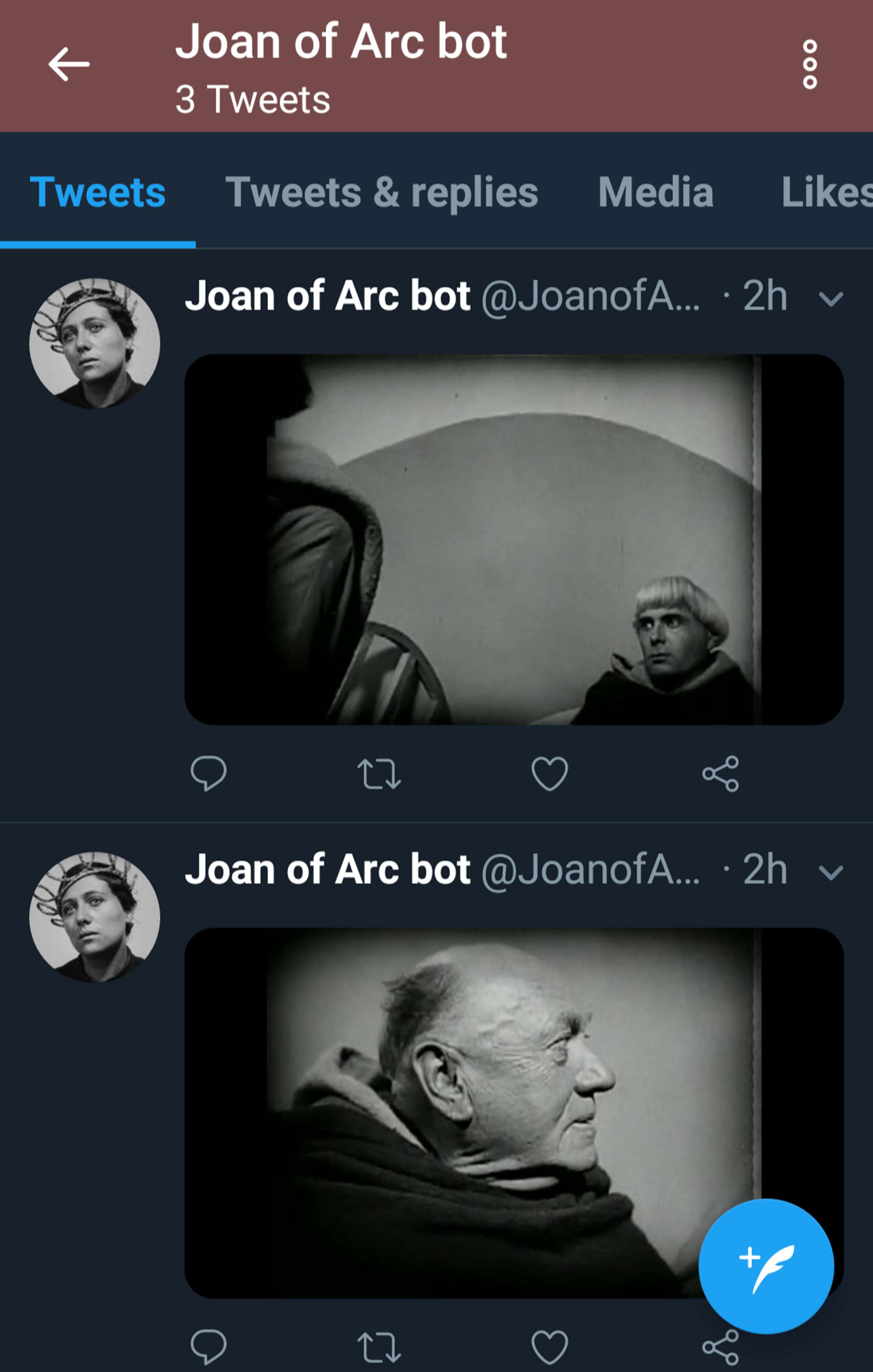 Joan of Arc Twitter Bot by Emma Cheung