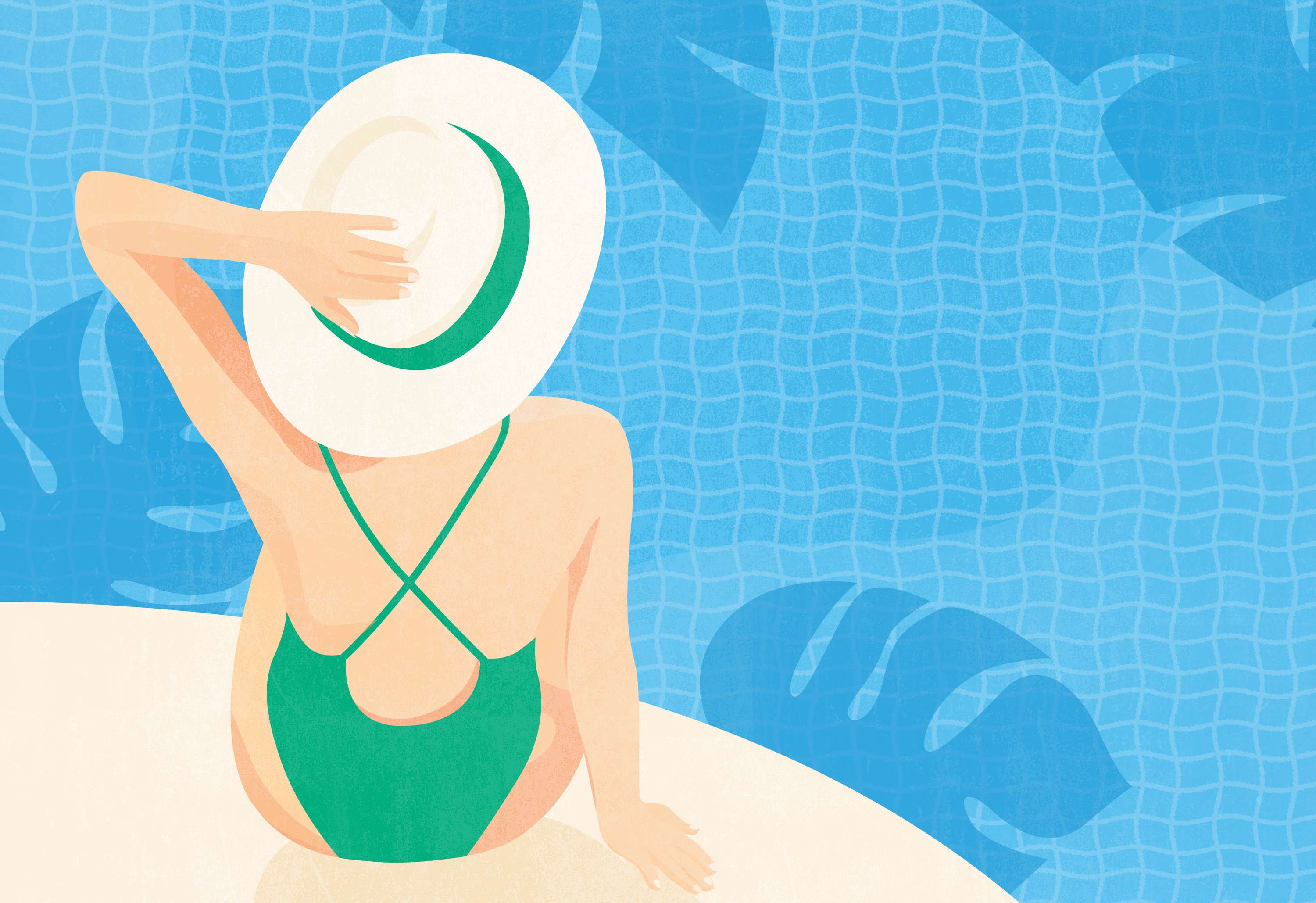 Summer Pool Side - Graphic Print by Sophie Melissa