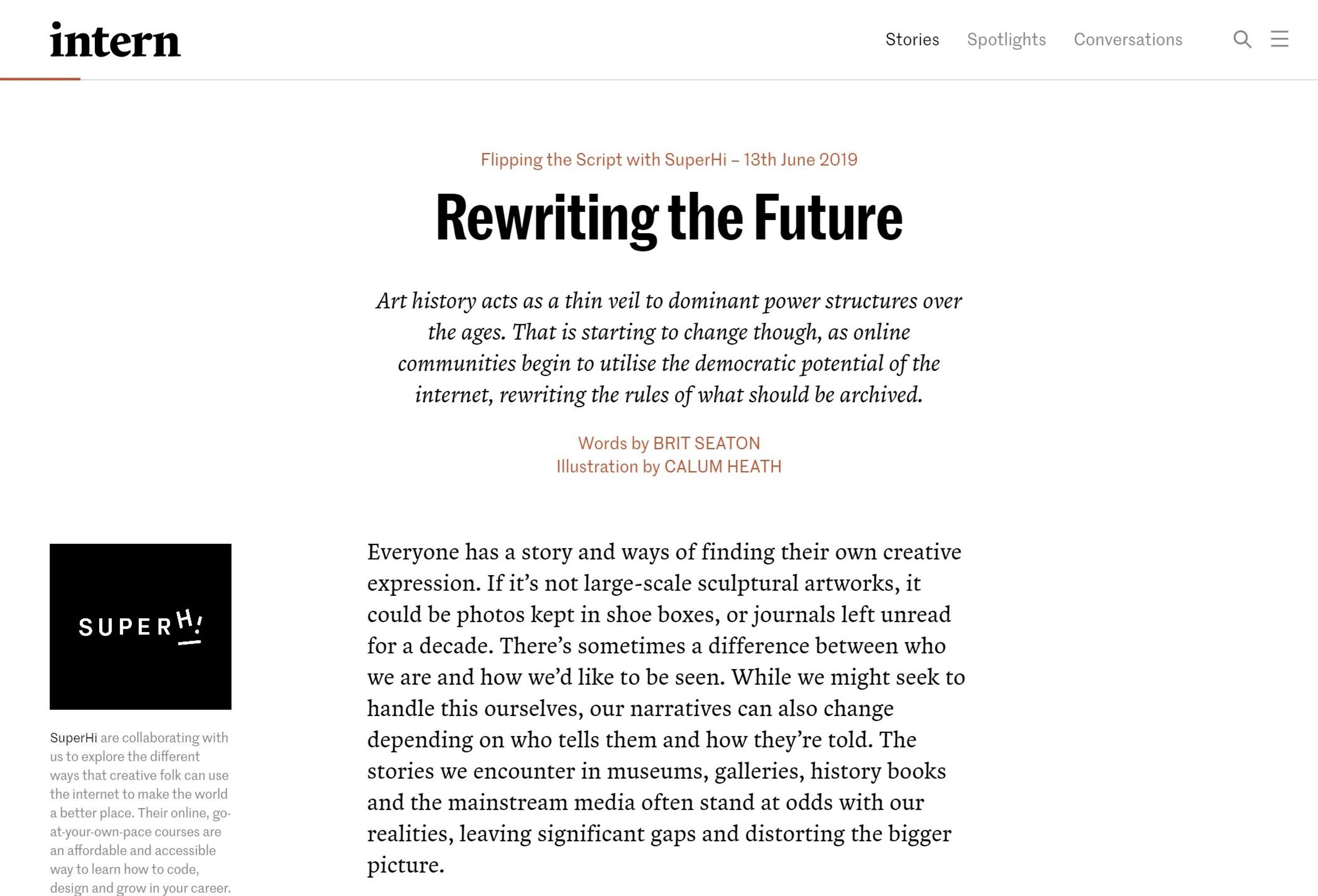 Rewriting the Future by Brit Seaton