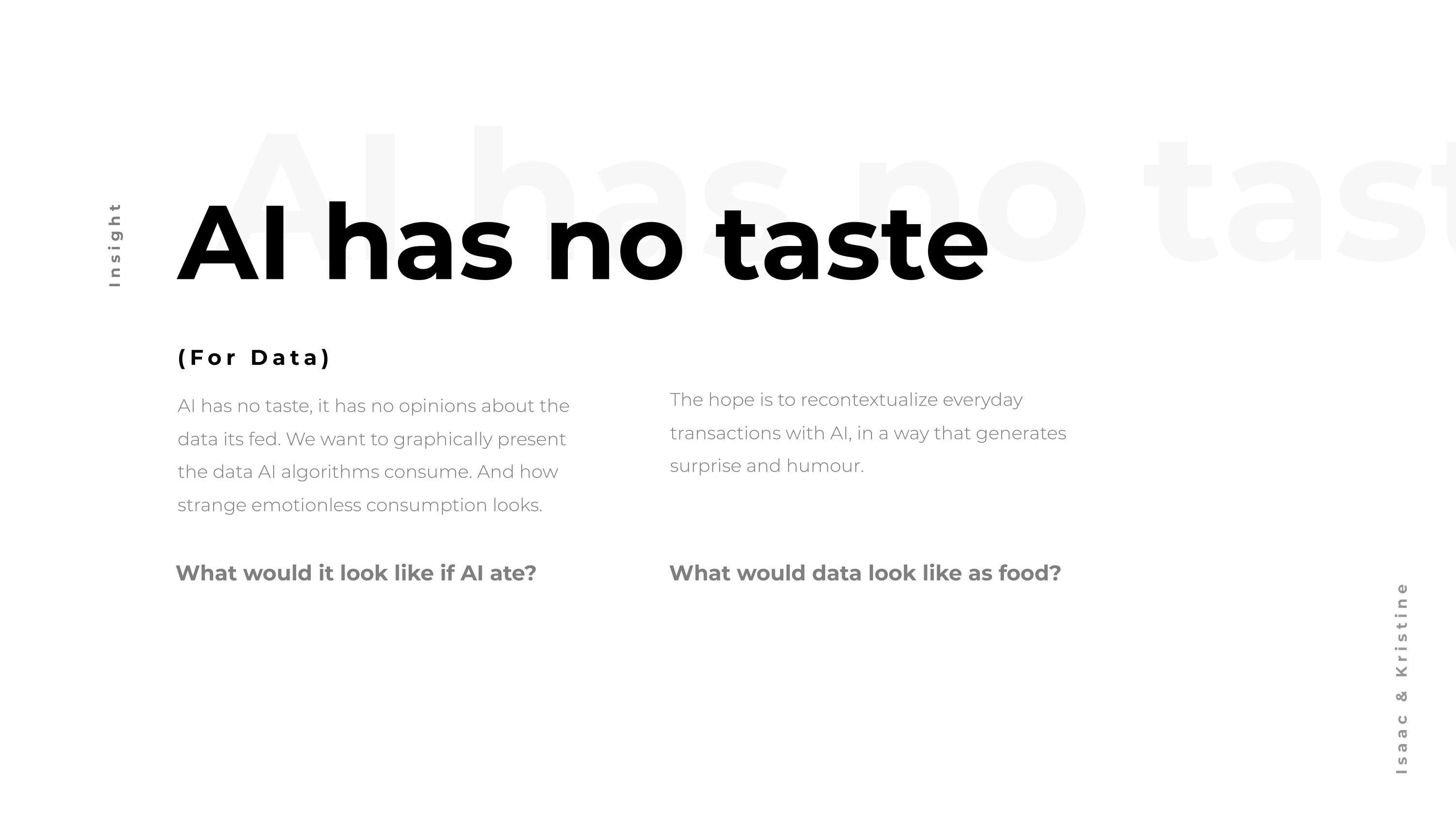 AI has no Taste by Kristina K