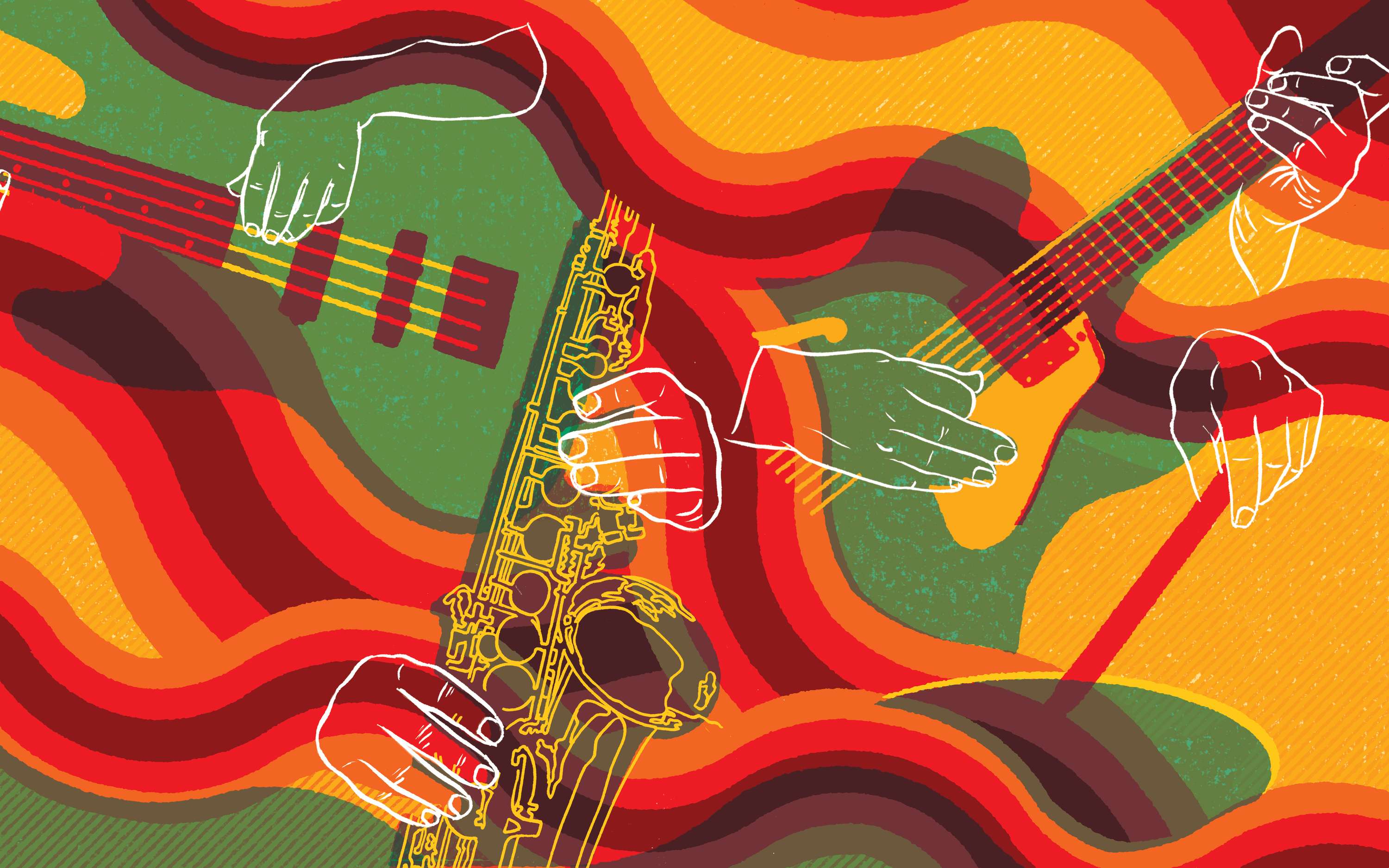 Red Bull Radio monthly show graphics by Nick Taylor