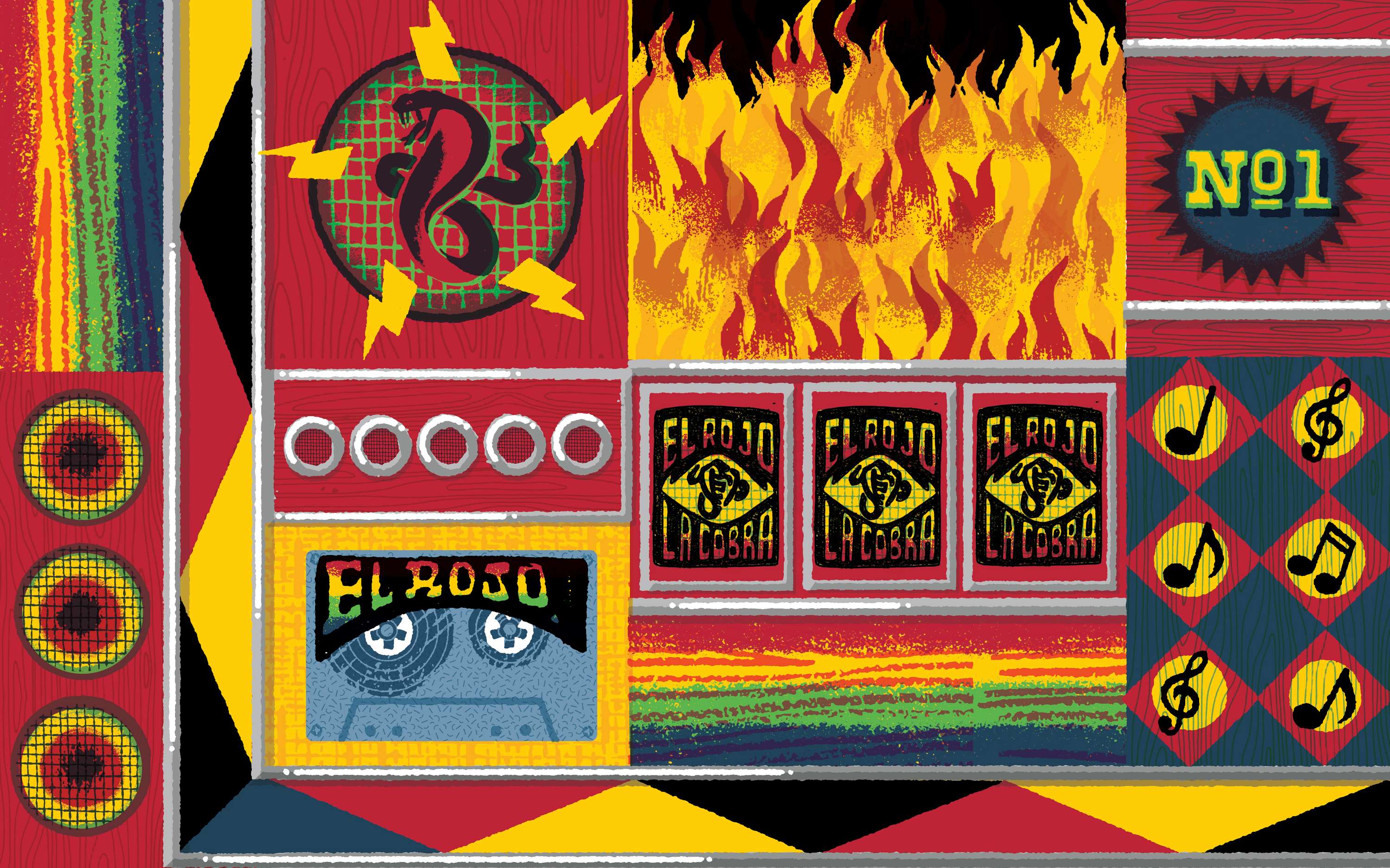 Red Bull Radio monthly show graphics by Nick Taylor