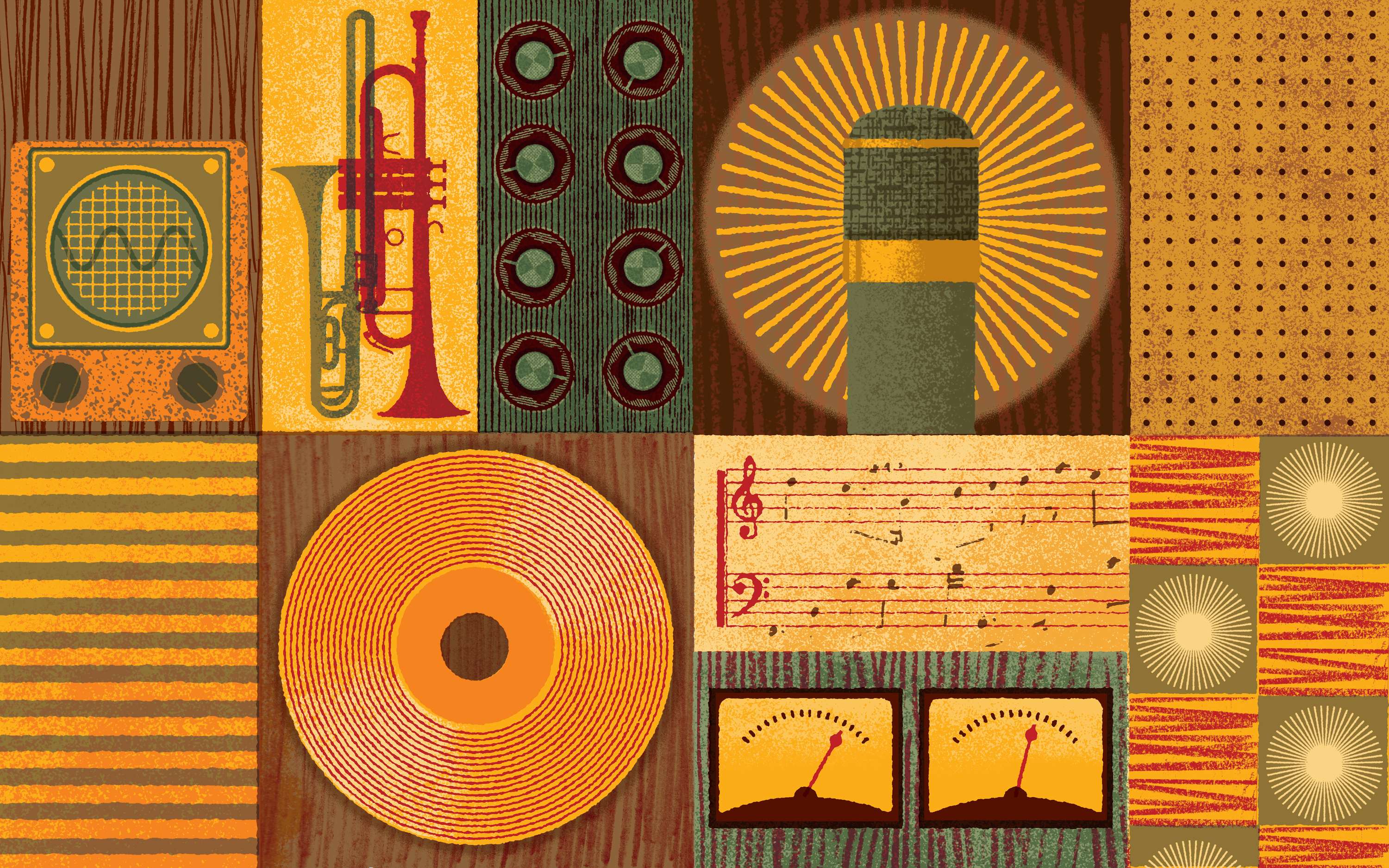 Red Bull Radio monthly show graphics by Nick Taylor
