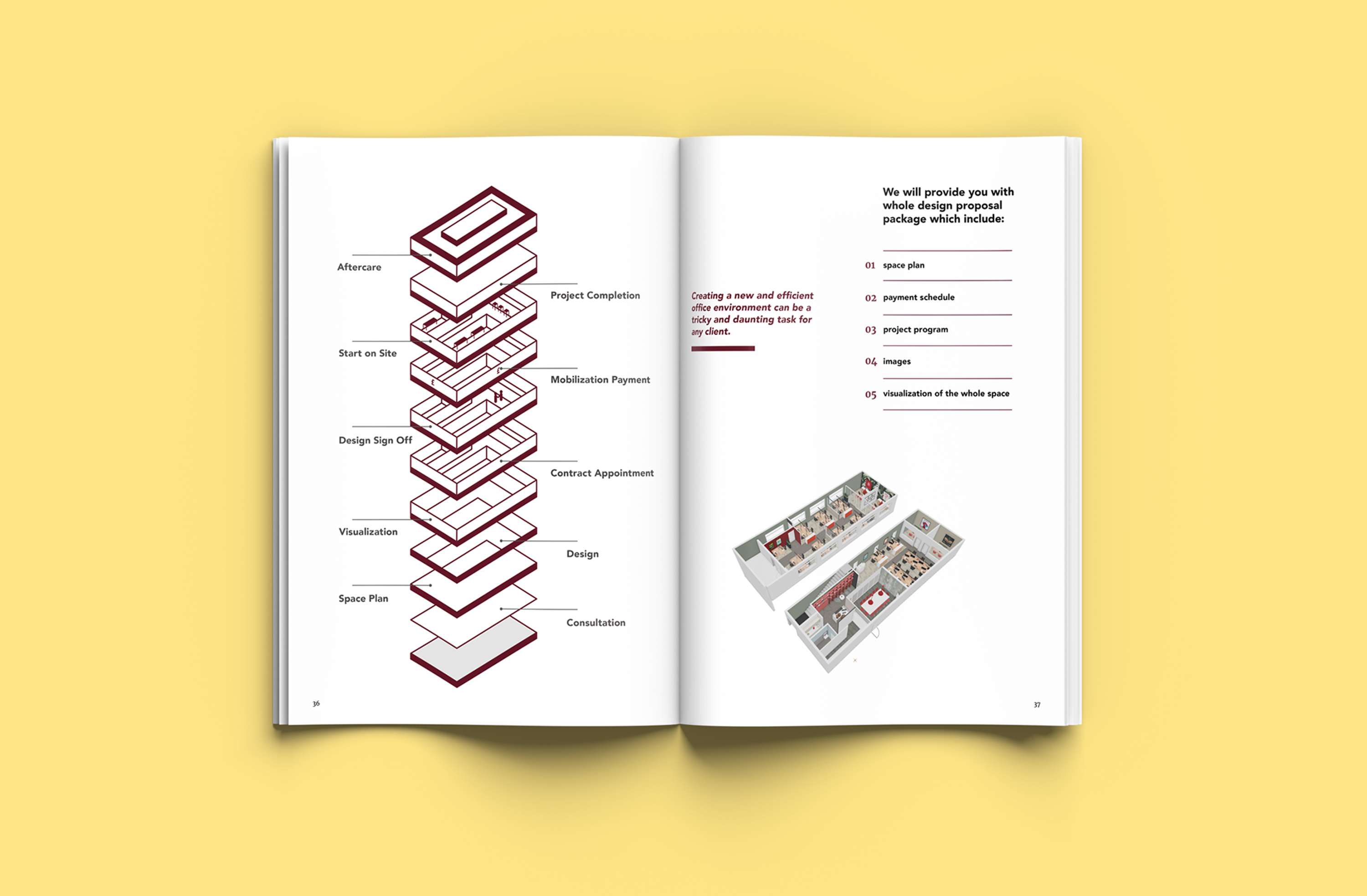 Brochure for Design&Build company by Barbora Kratochvilová