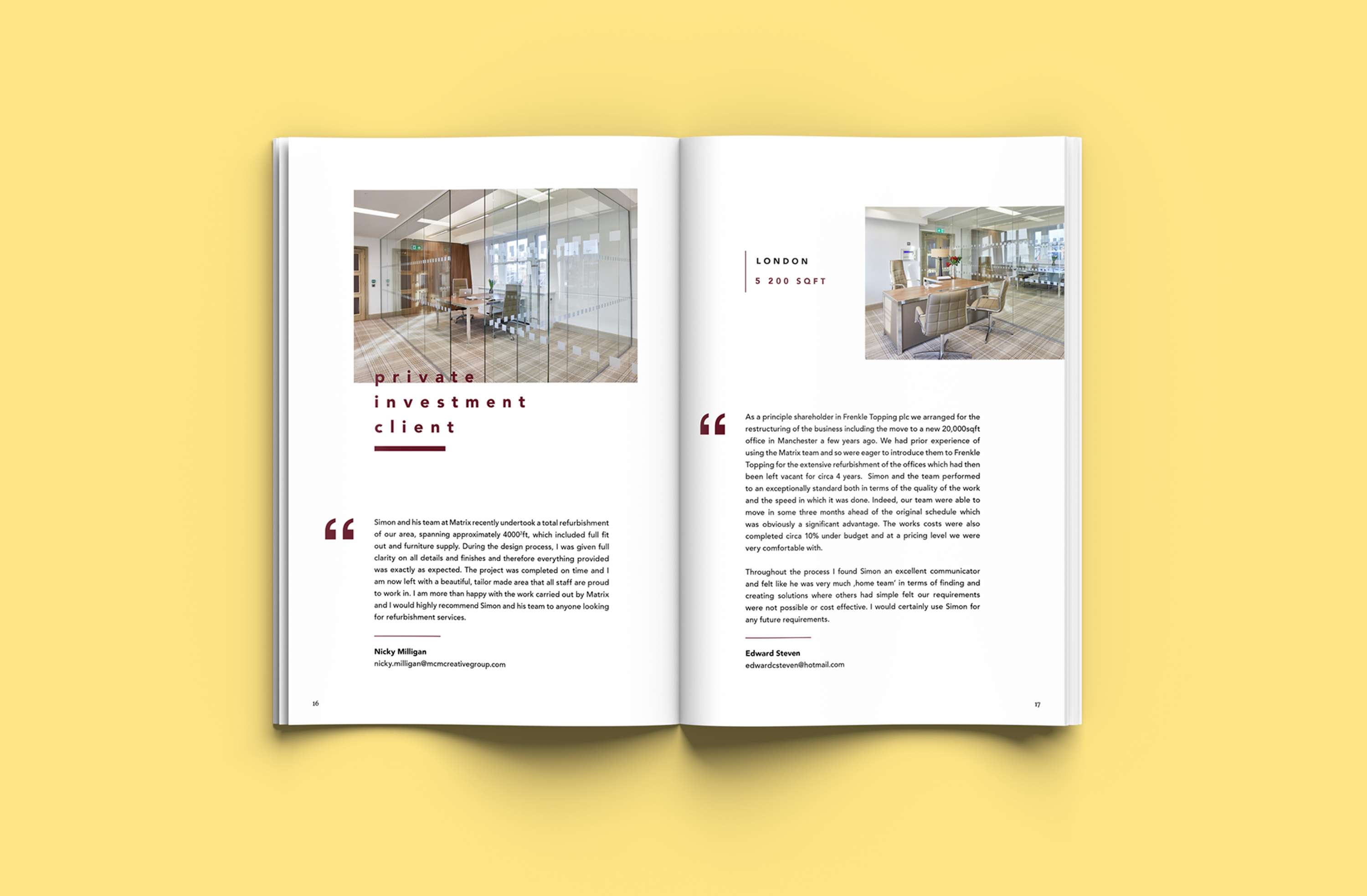 Brochure for Design&Build company by Barbora Kratochvilová