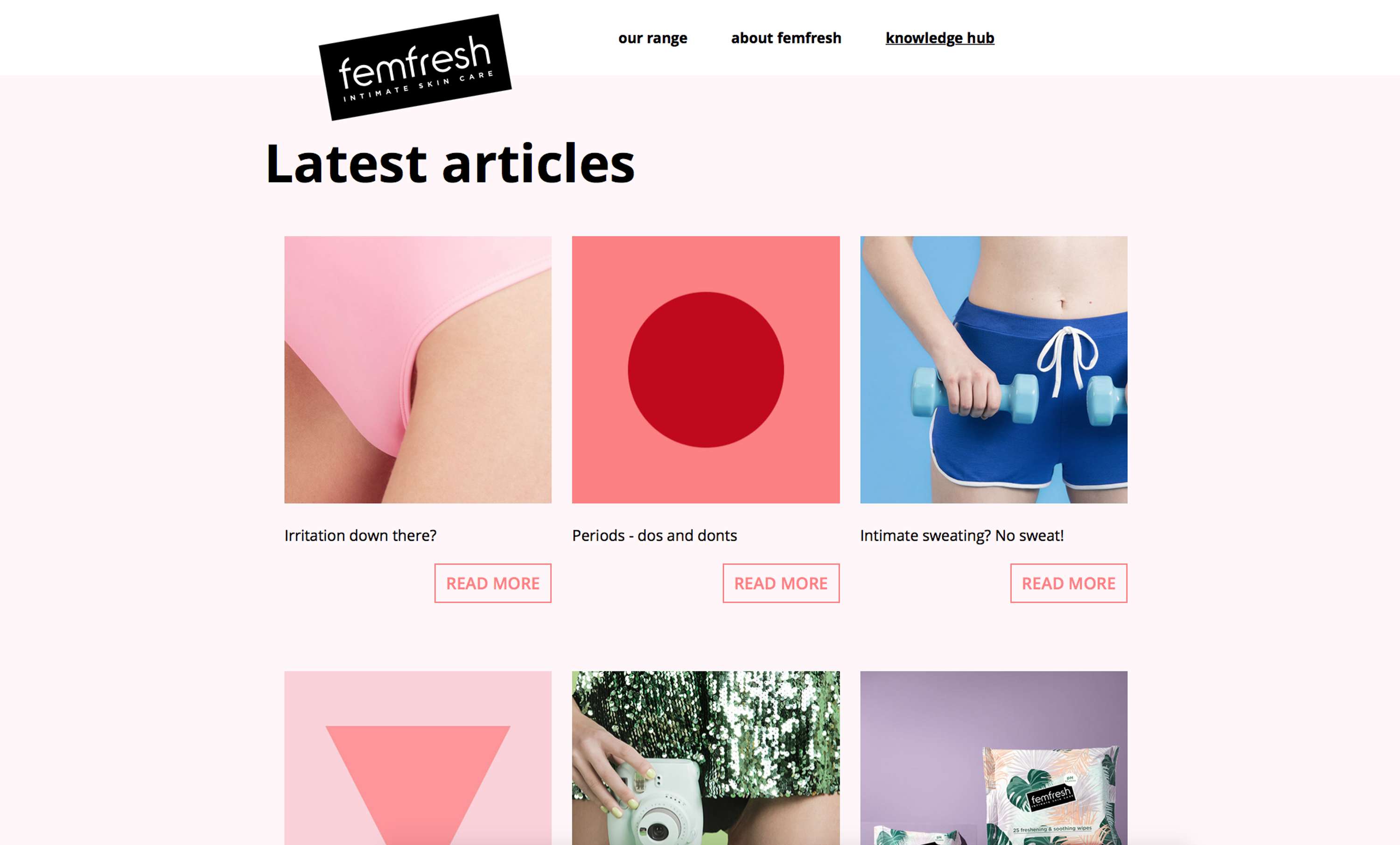 Femfresh refresh by Joanna Risley