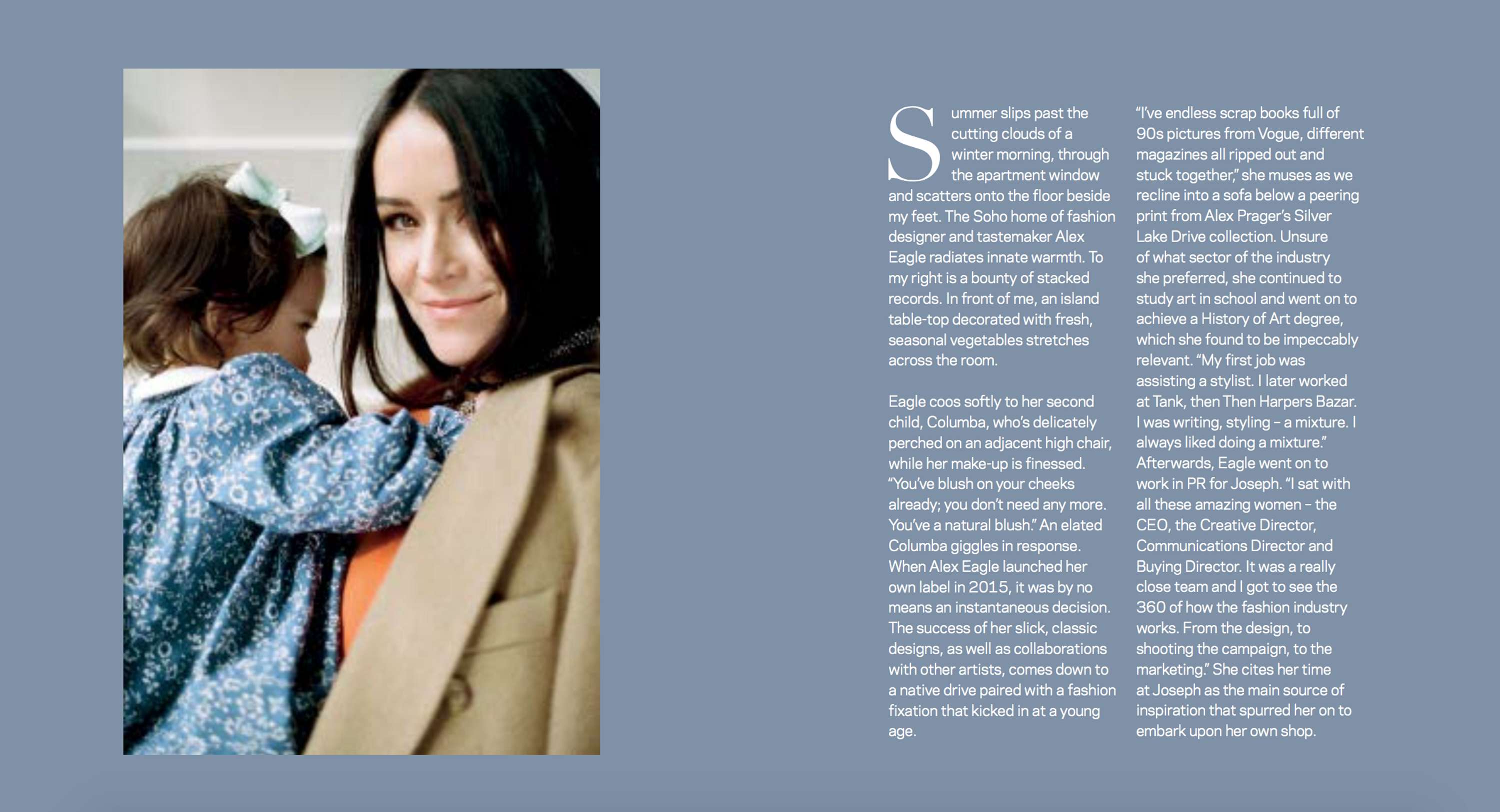 Alex Eagle Profile by Kiera Chapman