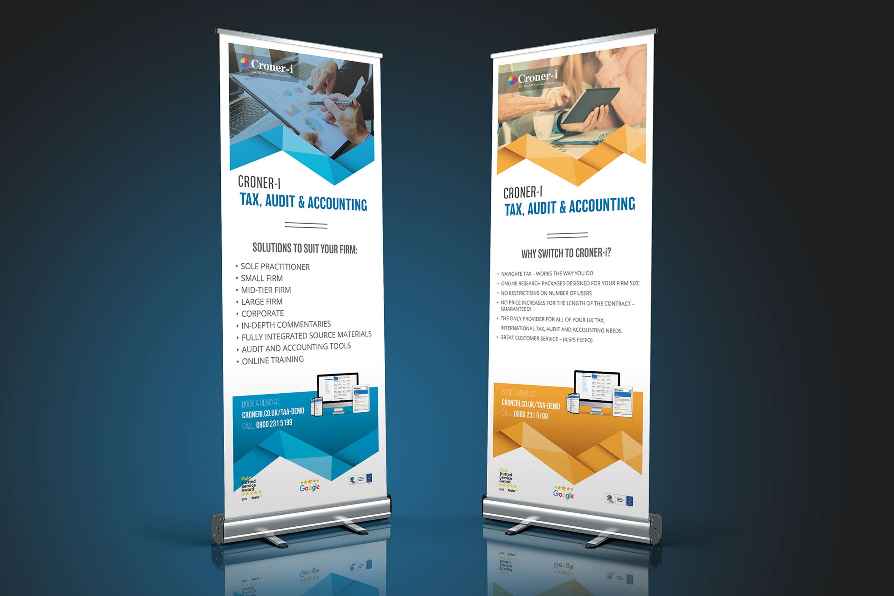 Roll-up banners by Elson Castro