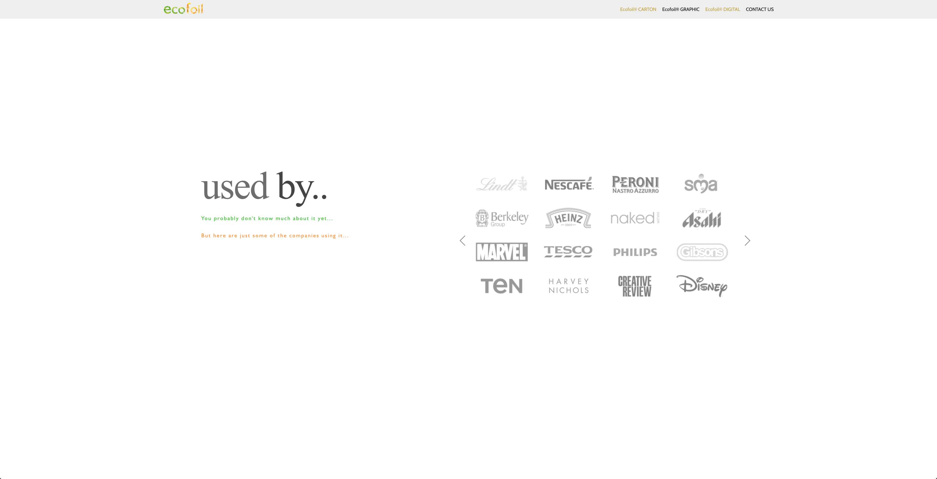 Ecofoil® Website & Brochure Design by stephen packwood