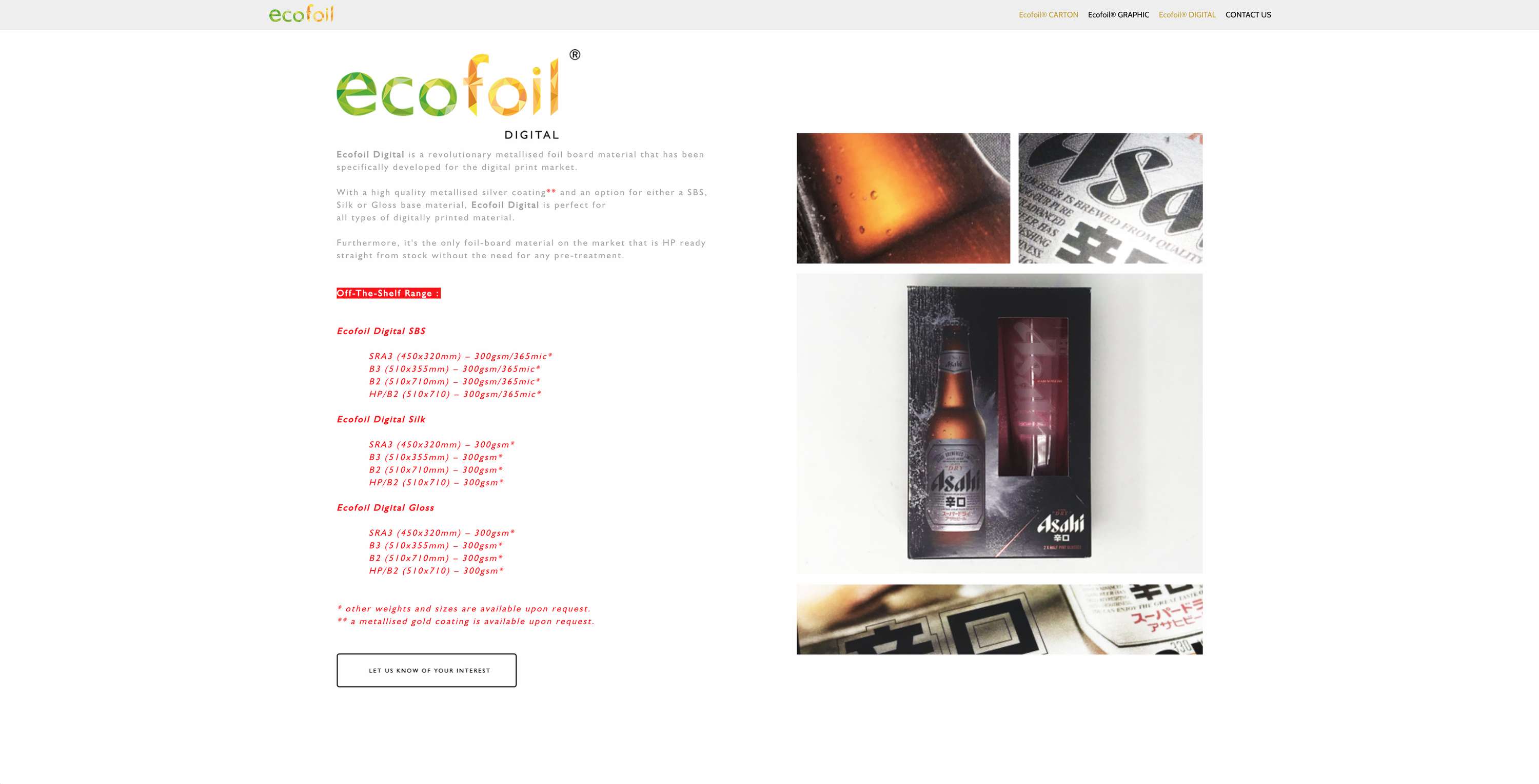 Ecofoil® Website & Brochure Design by stephen packwood