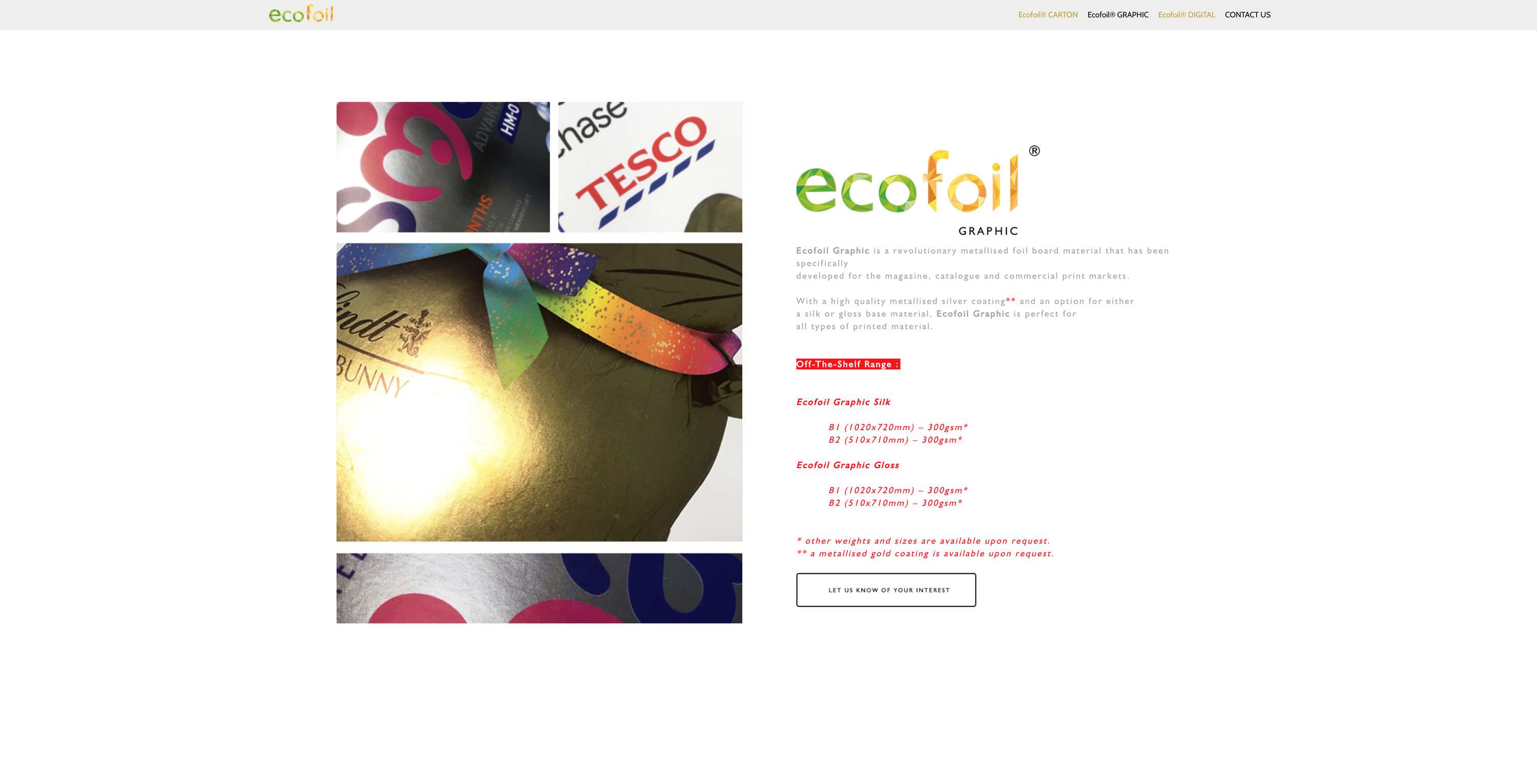 Ecofoil® Website & Brochure Design by stephen packwood