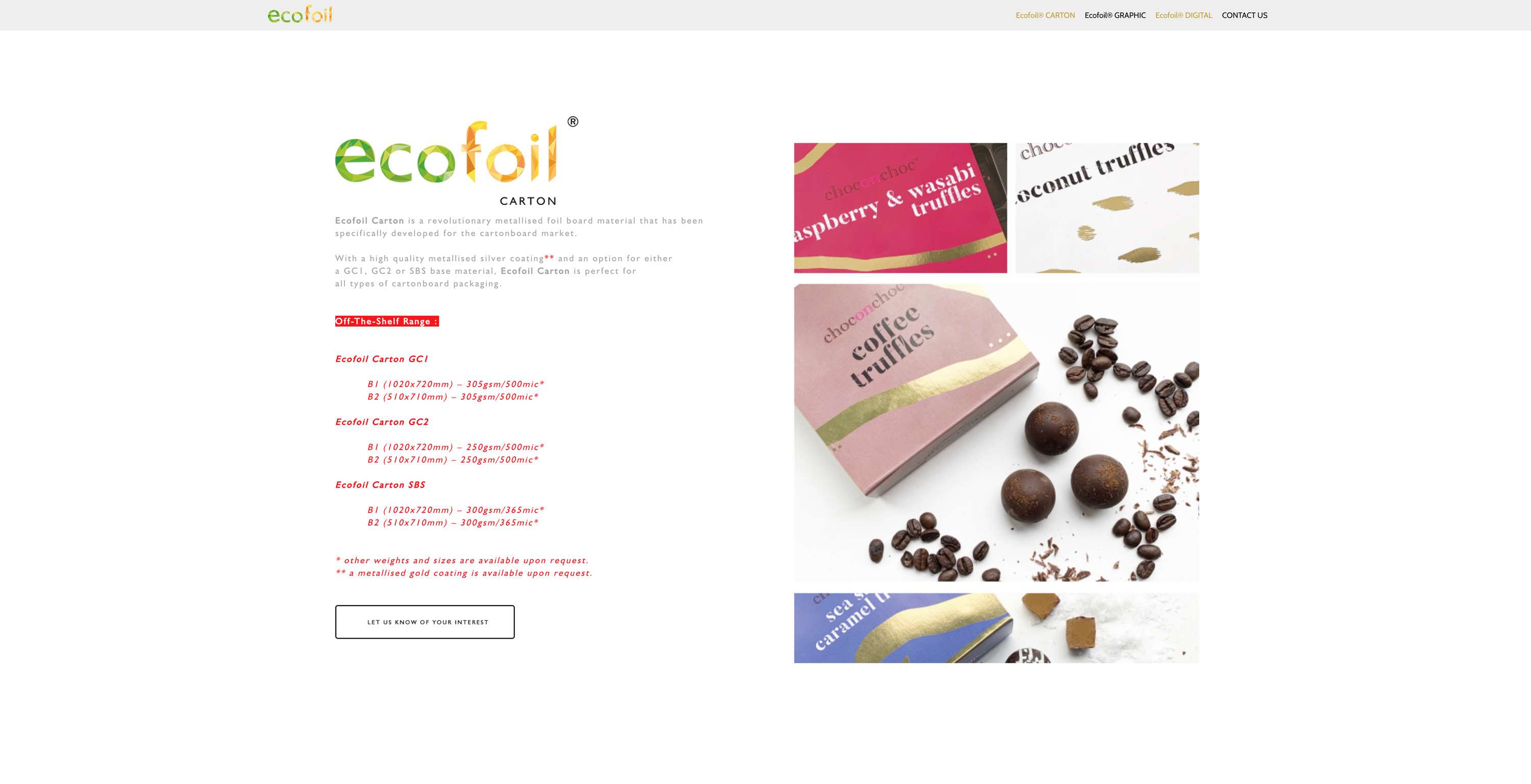 Ecofoil® Website & Brochure Design by stephen packwood
