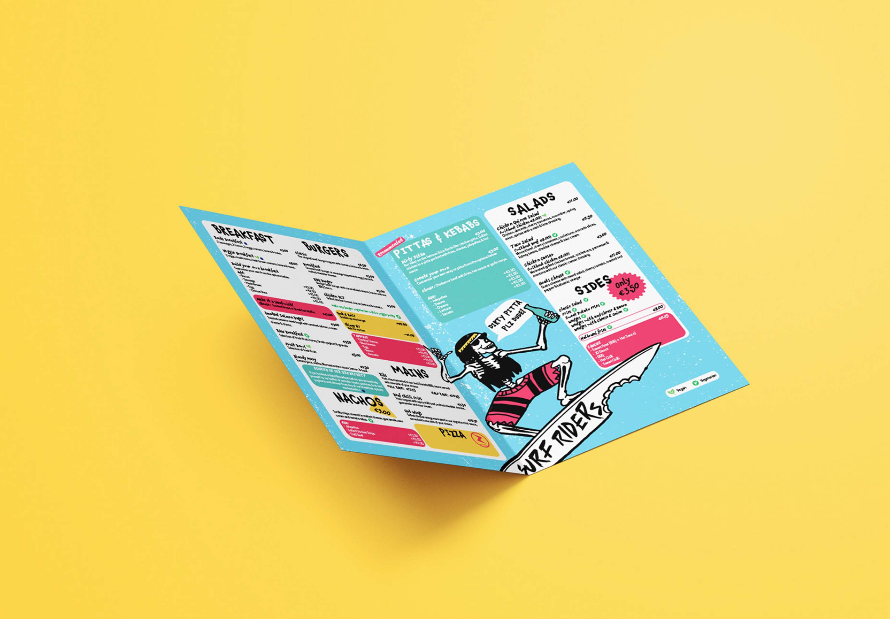 Surf Riders Menu by Jess Preston