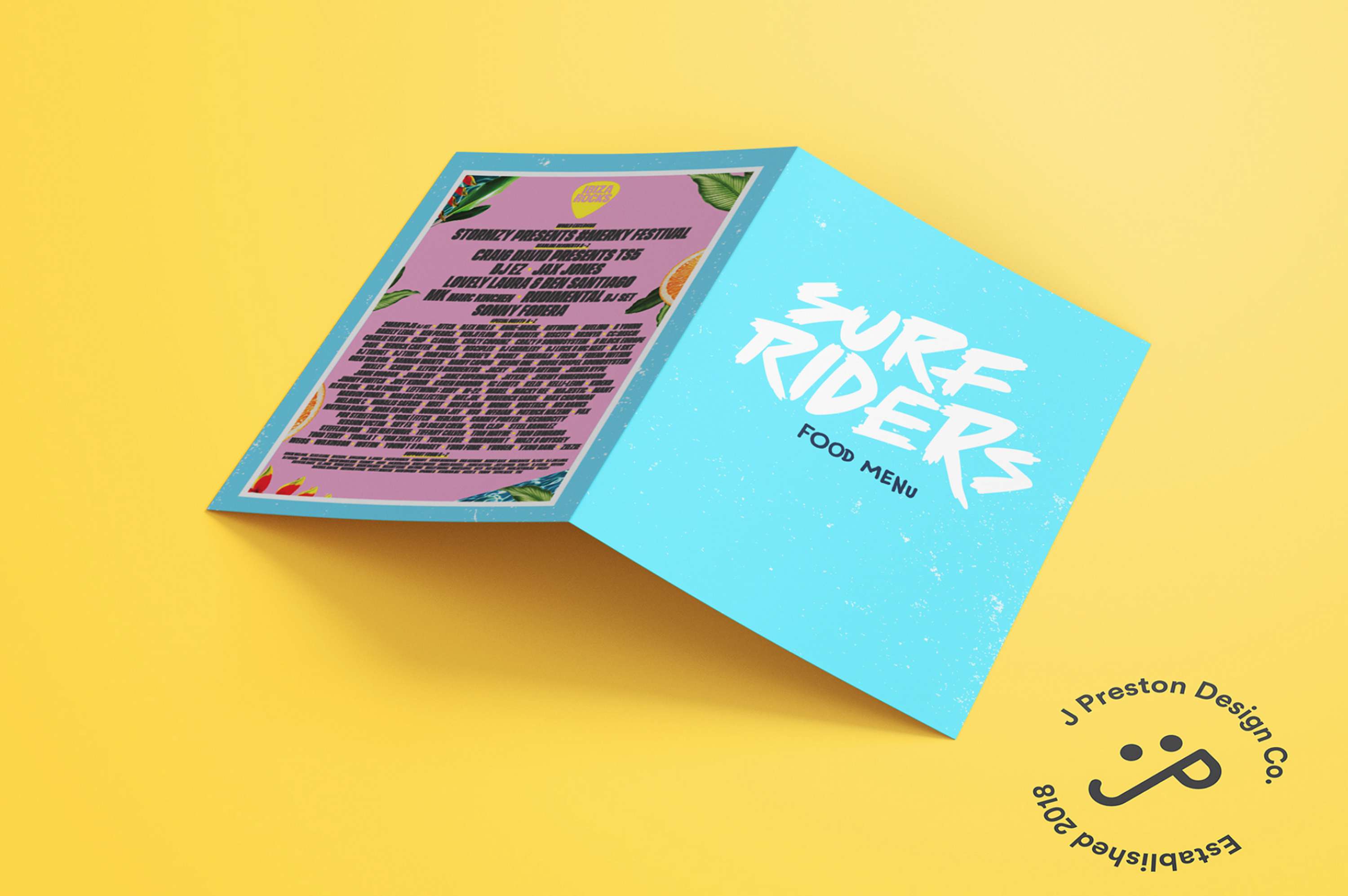 Surf Riders Menu by Jess Preston
