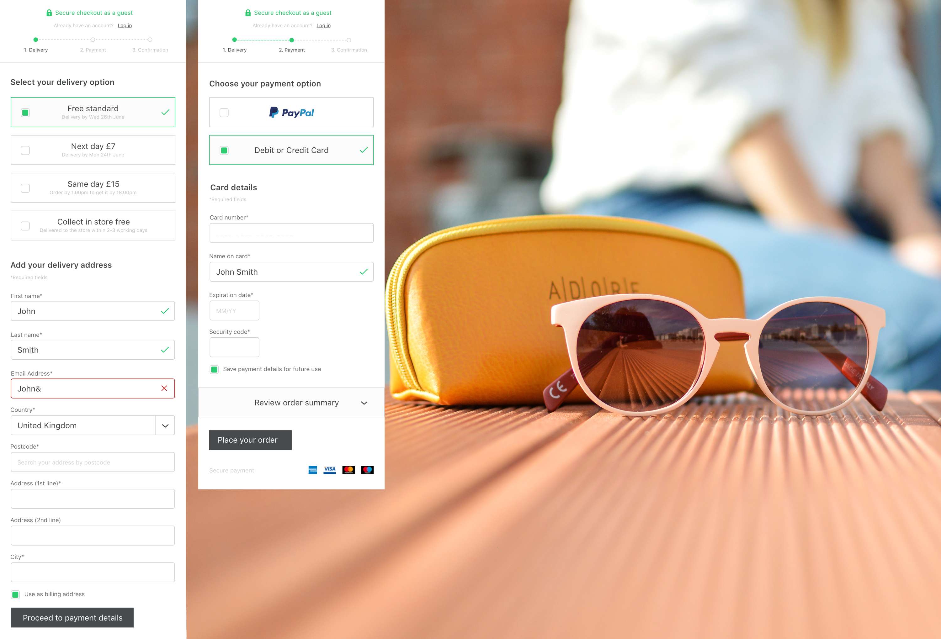 Checkout process optimisation by Lana K
