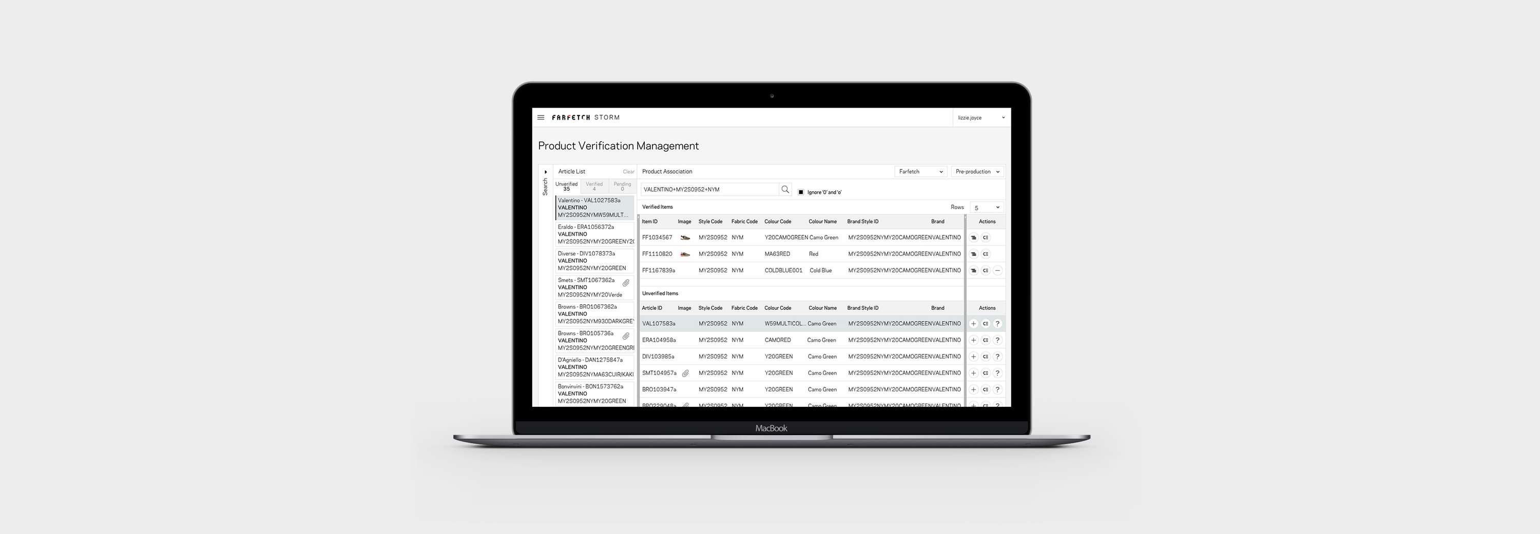 Farfetch Back Office by Raul Varela