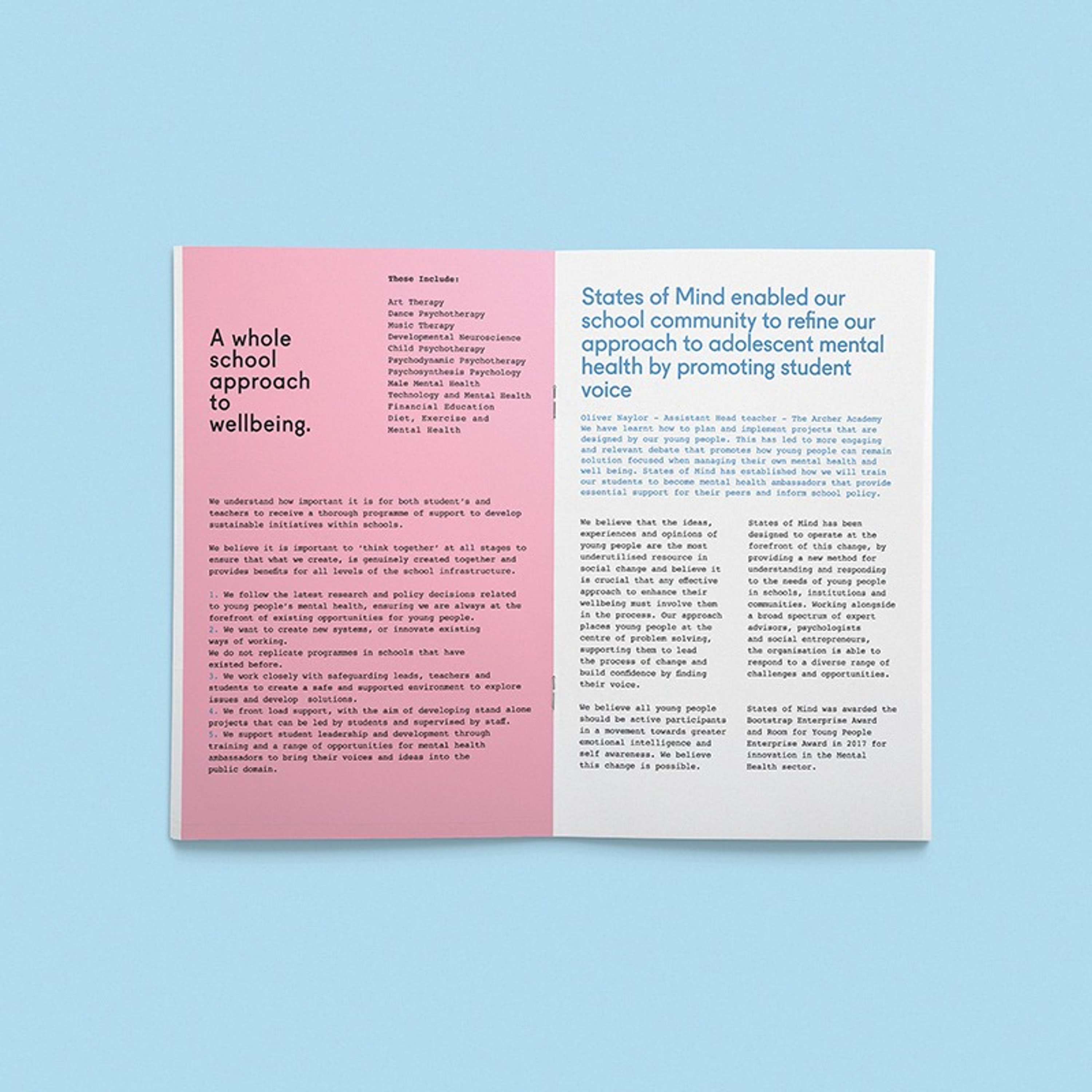 Branding and Editorial Design for States of Mind by Estefania Panizza