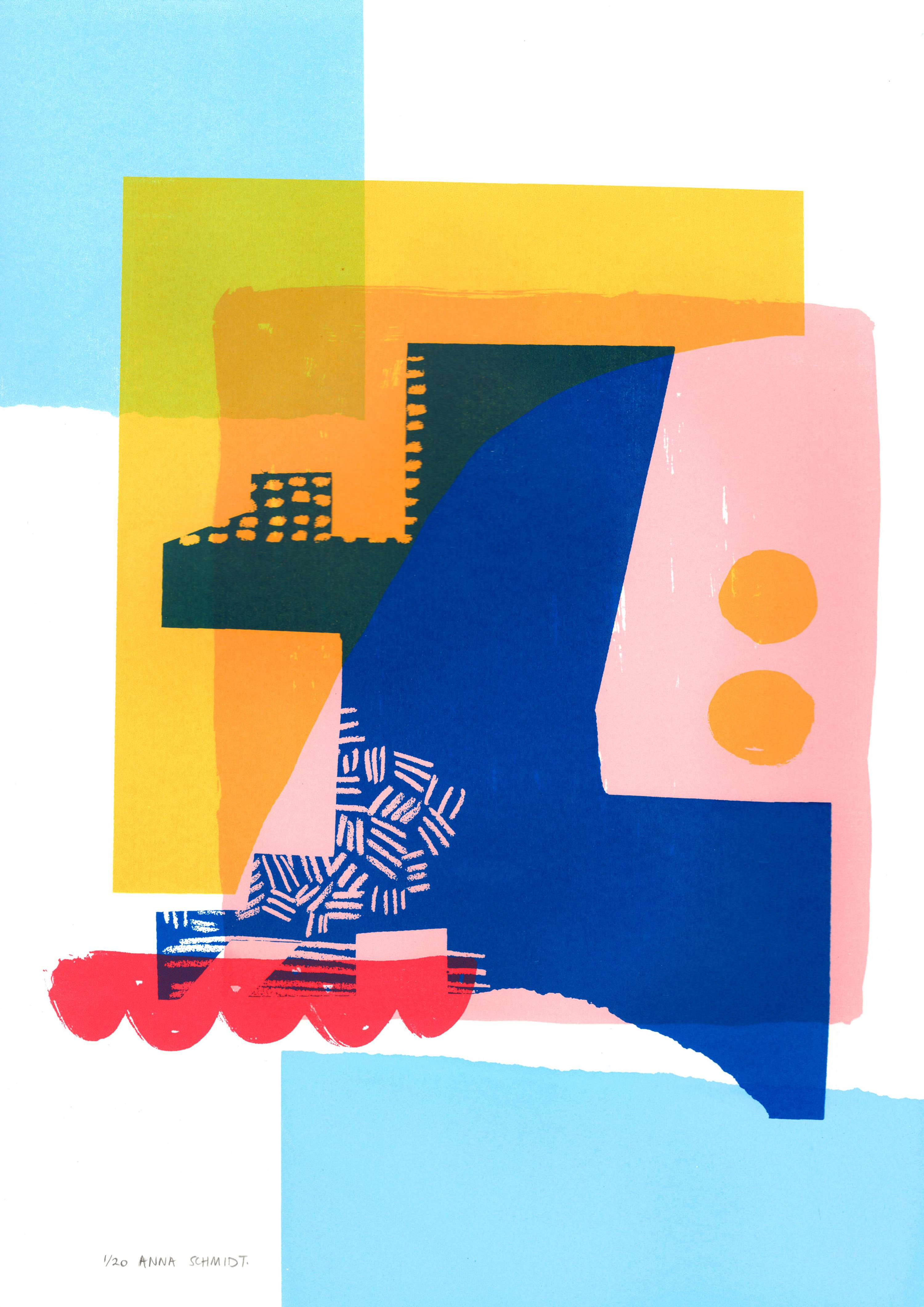 Abstract Screen Prints by Anna Schmidt-Hansen