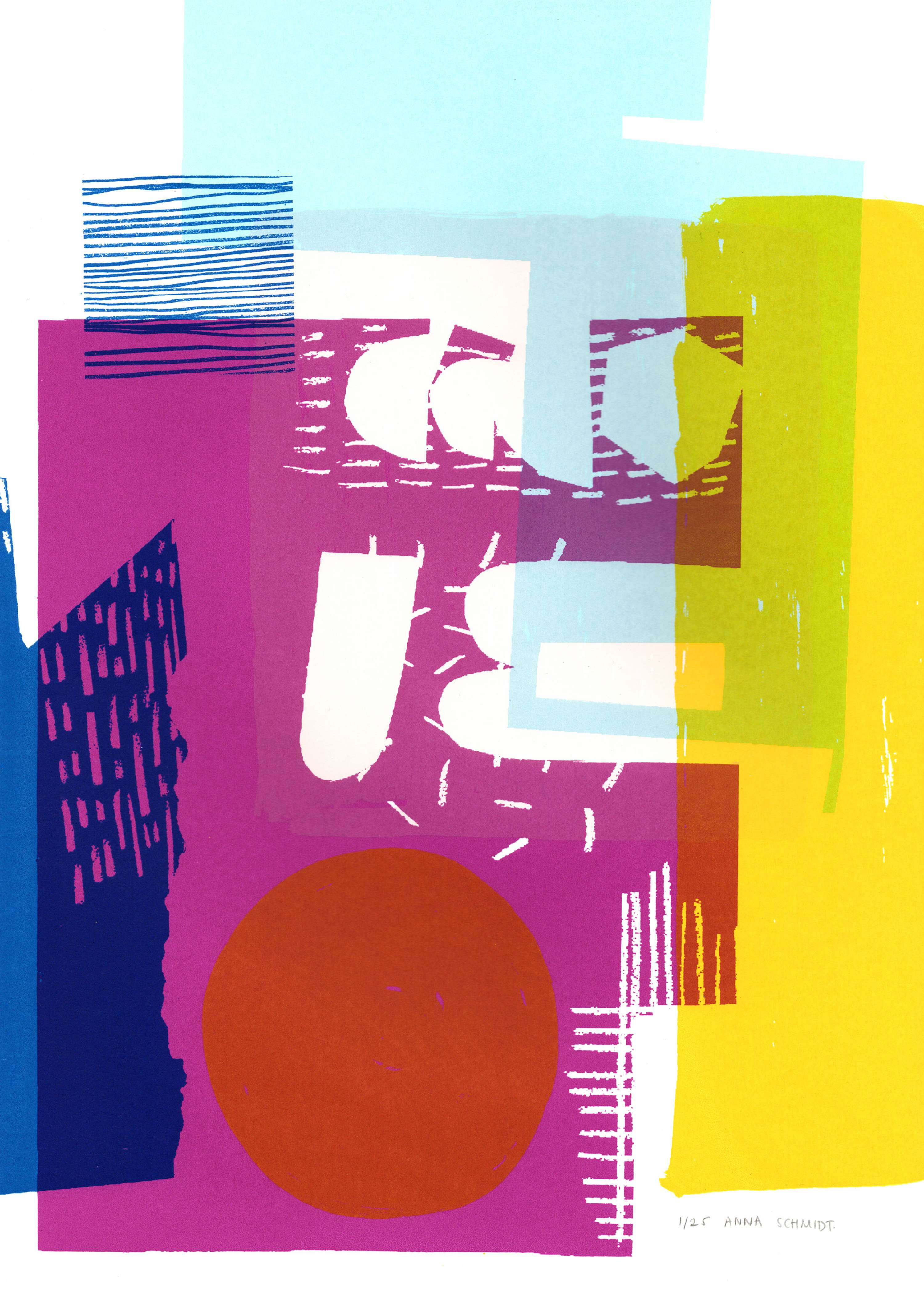 Abstract Screen Prints by Anna Schmidt-Hansen