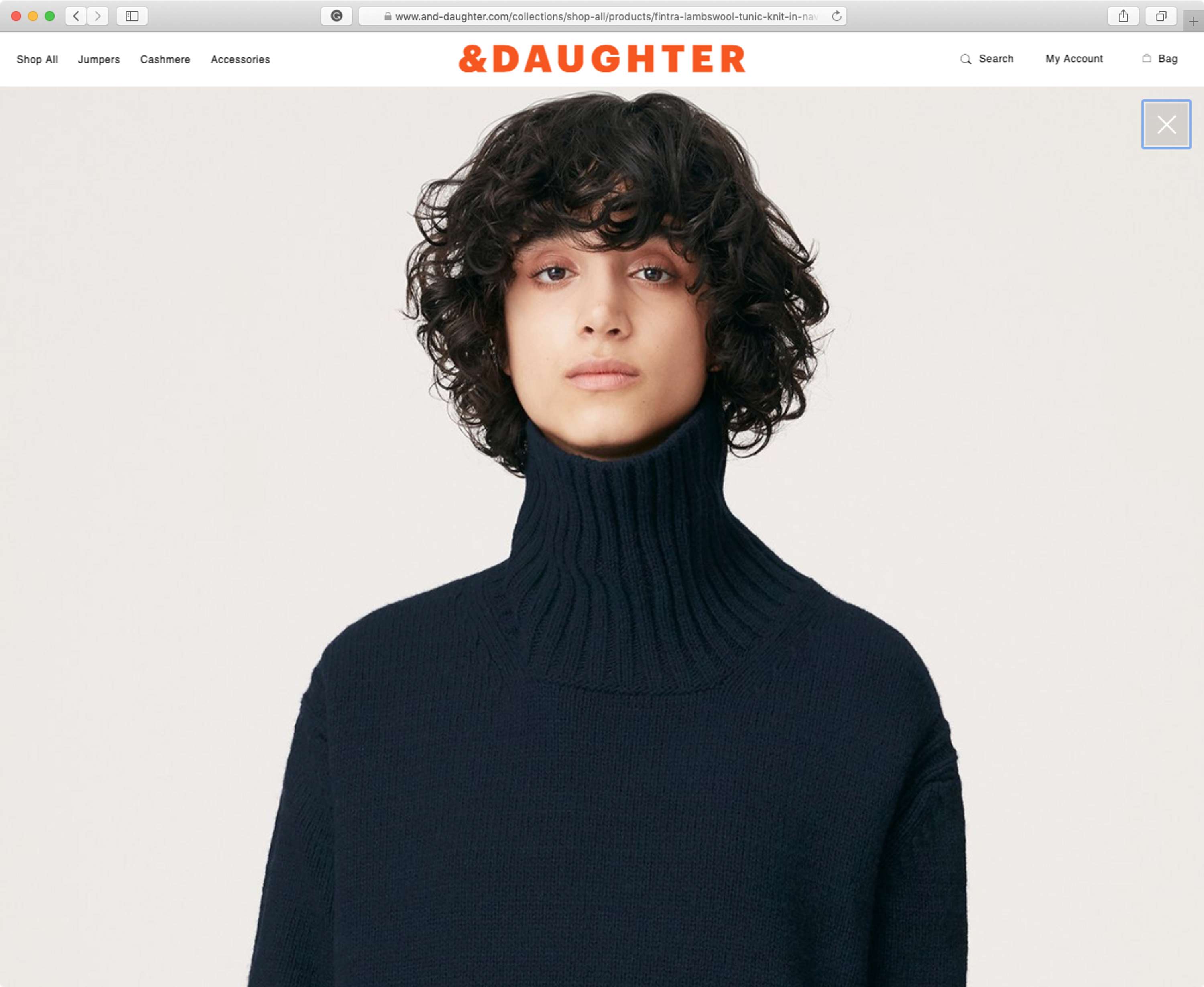 &DAUGHTER Shopify website by Phil Thompson