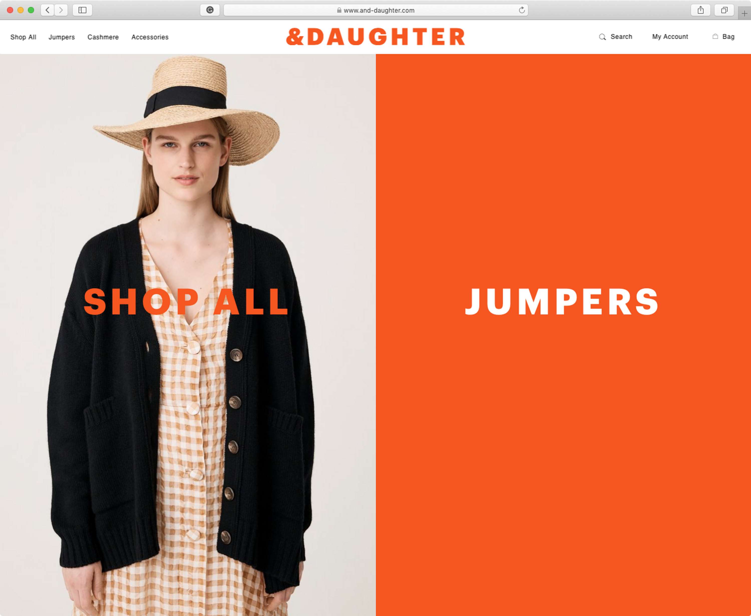 &DAUGHTER Shopify website by Phil Thompson