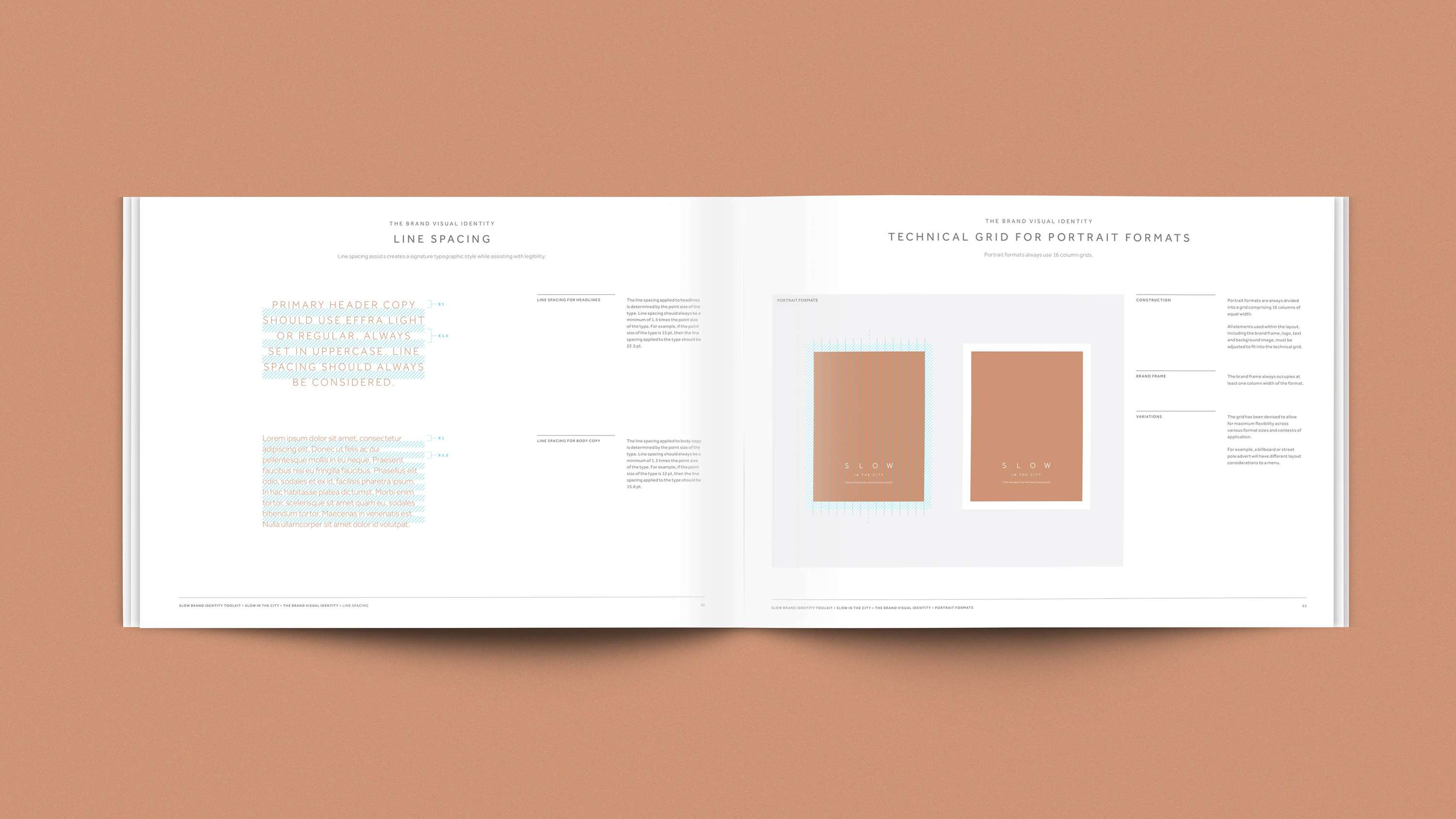 S L O W - Identity expansion and reinvention, collateral design and style guide by Catalina Larkins
