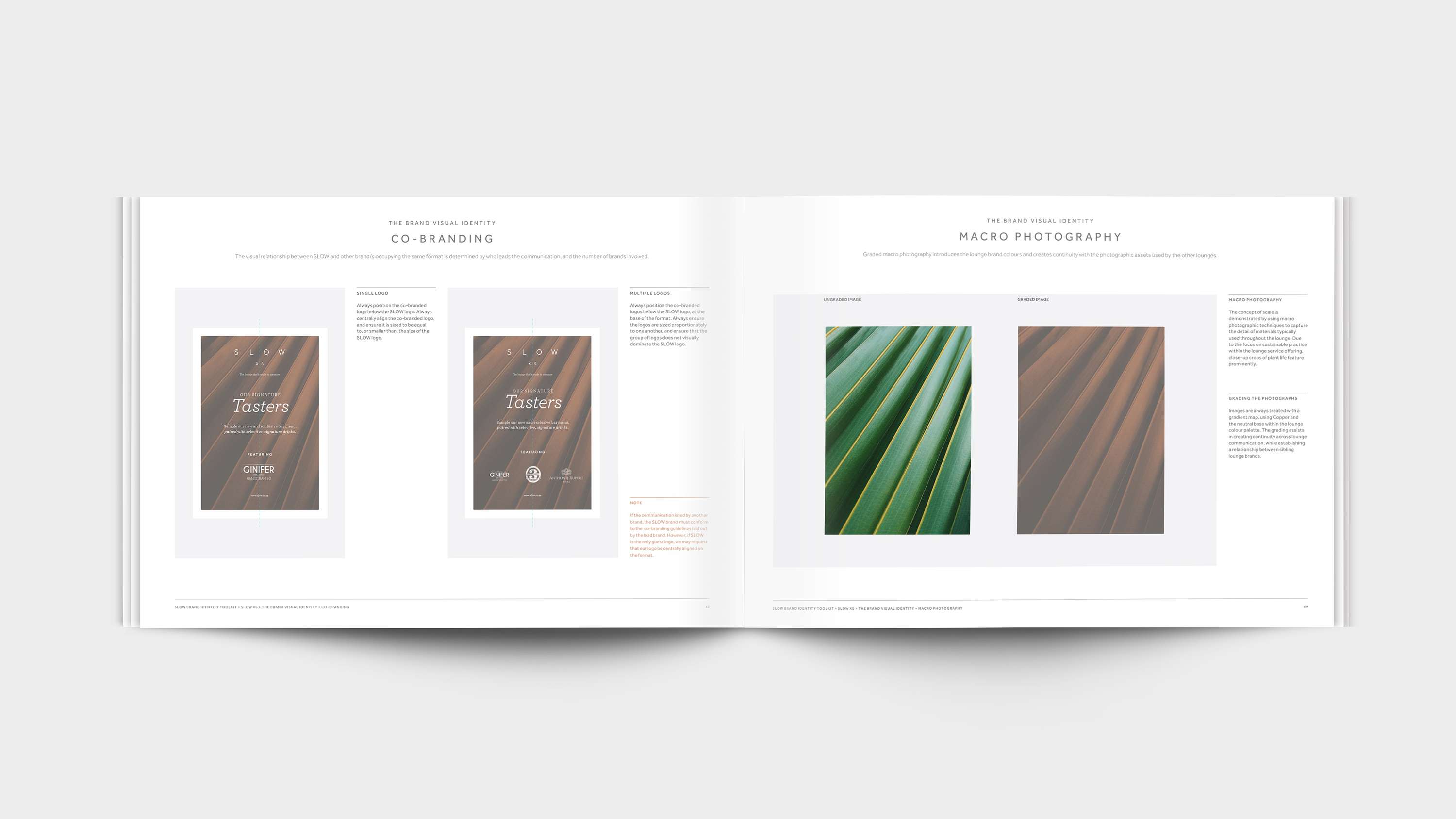 S L O W - Identity expansion and reinvention, collateral design and style guide by Catalina Larkins