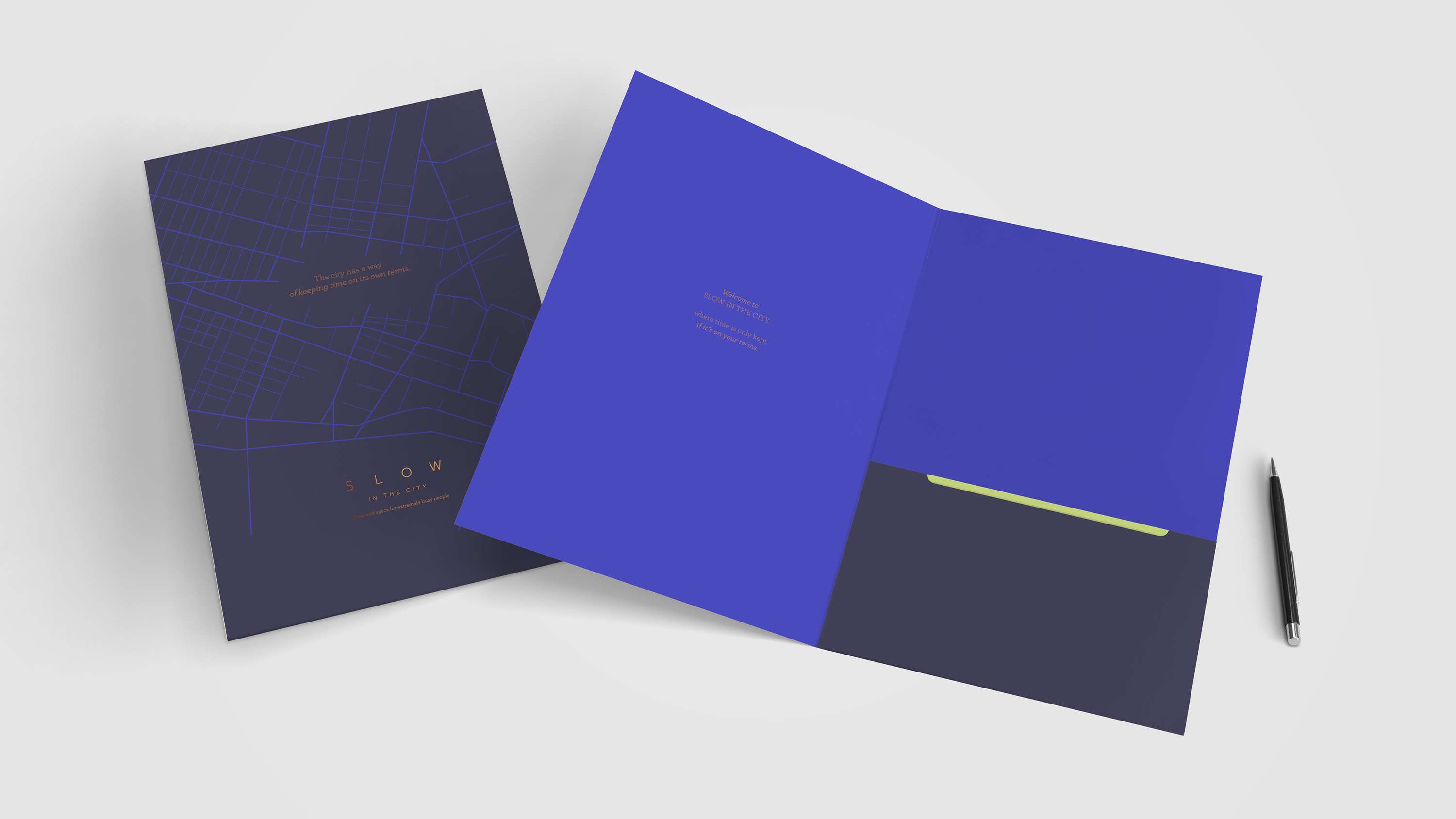 S L O W - Identity expansion and reinvention, collateral design and style guide by Catalina Larkins