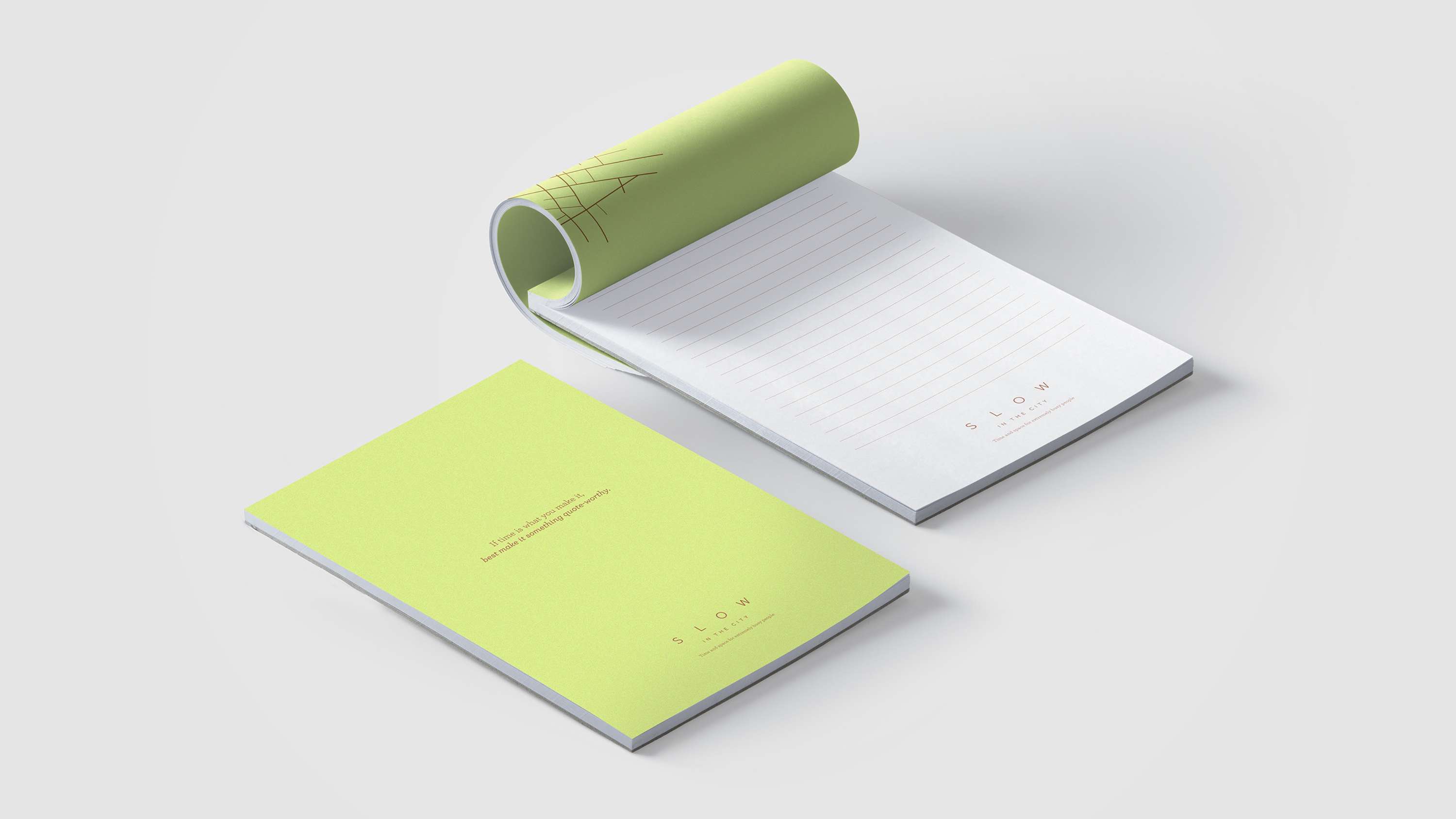 S L O W - Identity expansion and reinvention, collateral design and style guide by Catalina Larkins