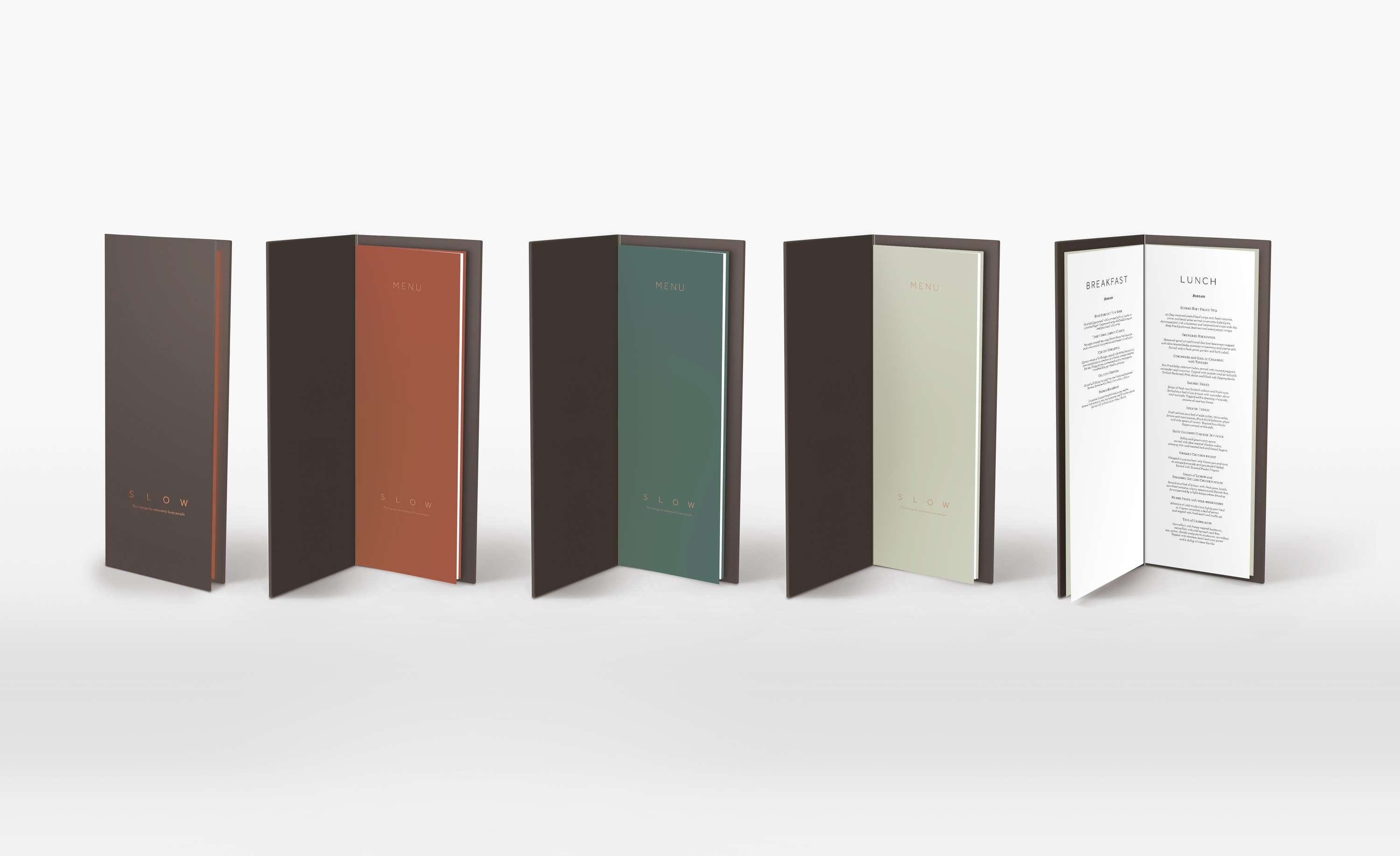 S L O W - Identity expansion and reinvention, collateral design and style guide by Catalina Larkins