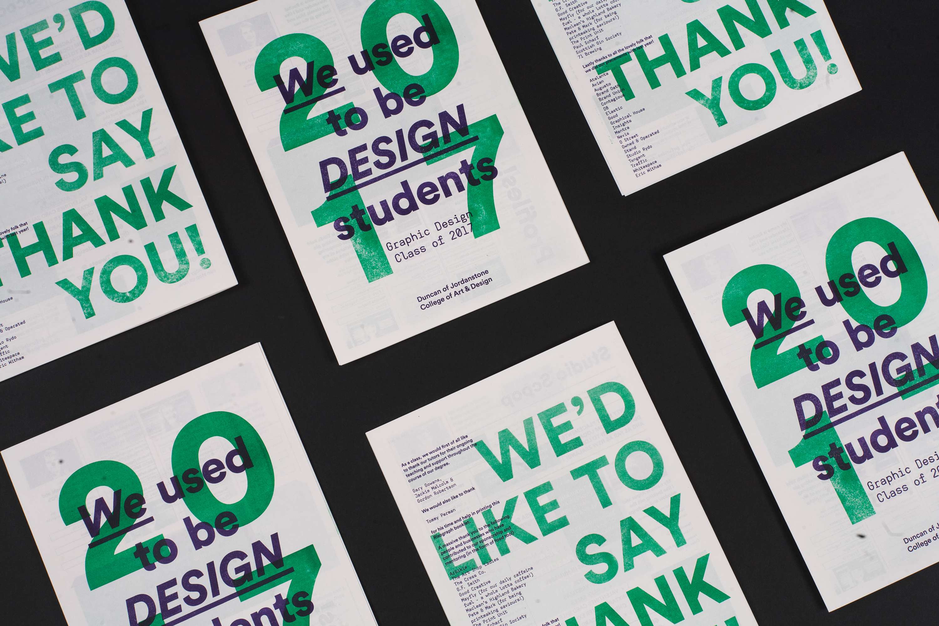 We Used To Be Design Students | DJCAD Degree Show Booklet 2017 by Rhianne Connelly