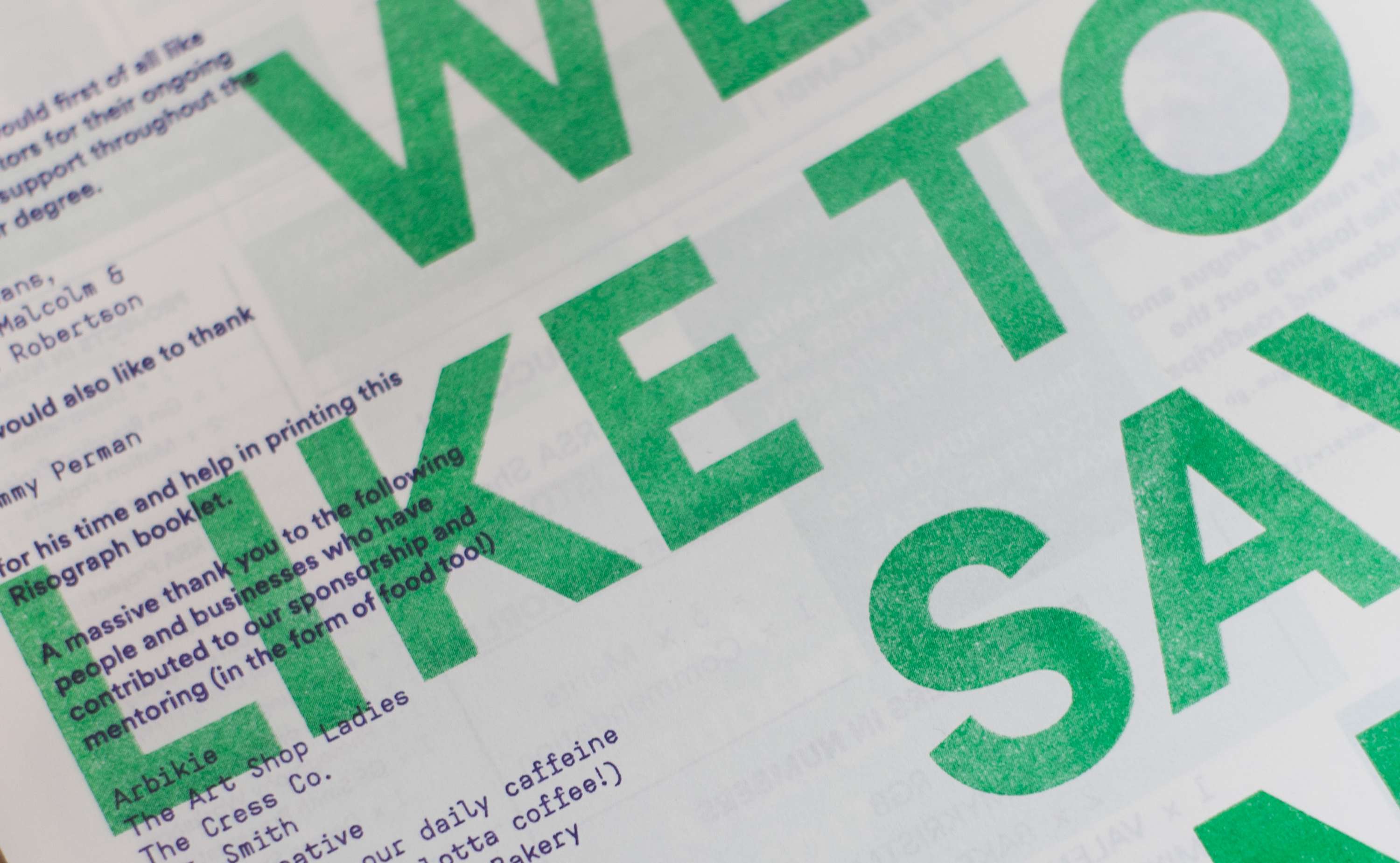 We Used To Be Design Students | DJCAD Degree Show Booklet 2017 by Rhianne Connelly
