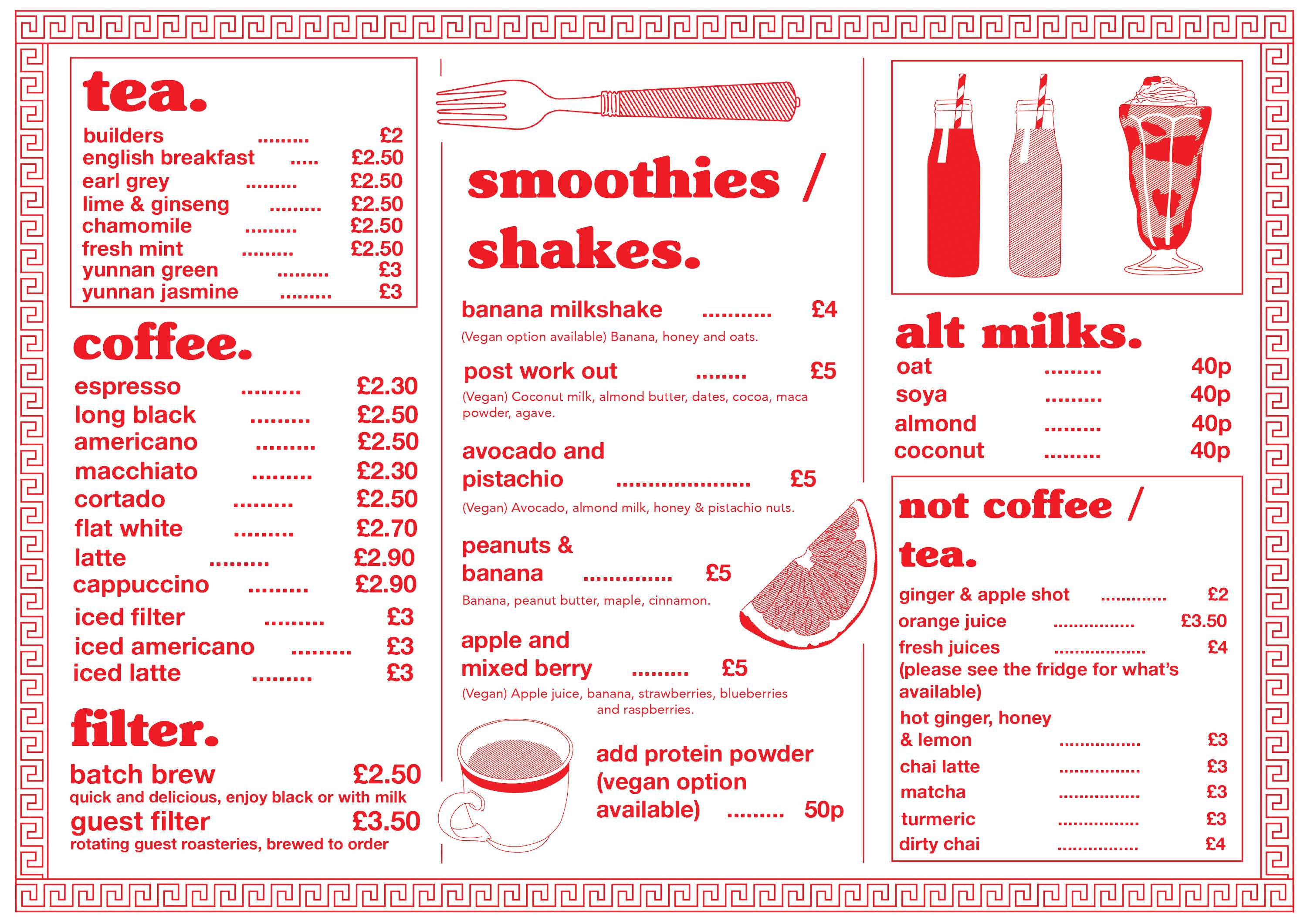 Visions Canteen Menus + Print by Gemma Lawrence