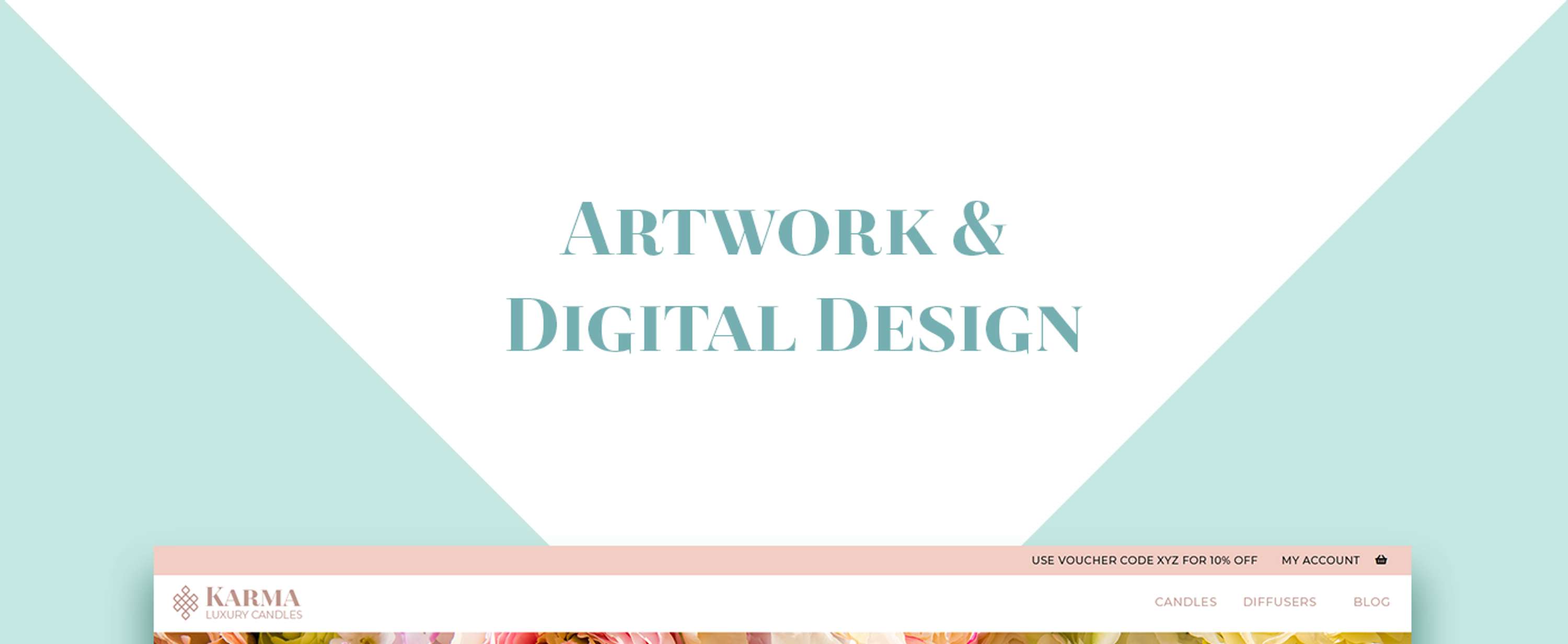 Karma Candles Identity Design, Creative Support & Ecommerce Web Design by Chaten Parmar