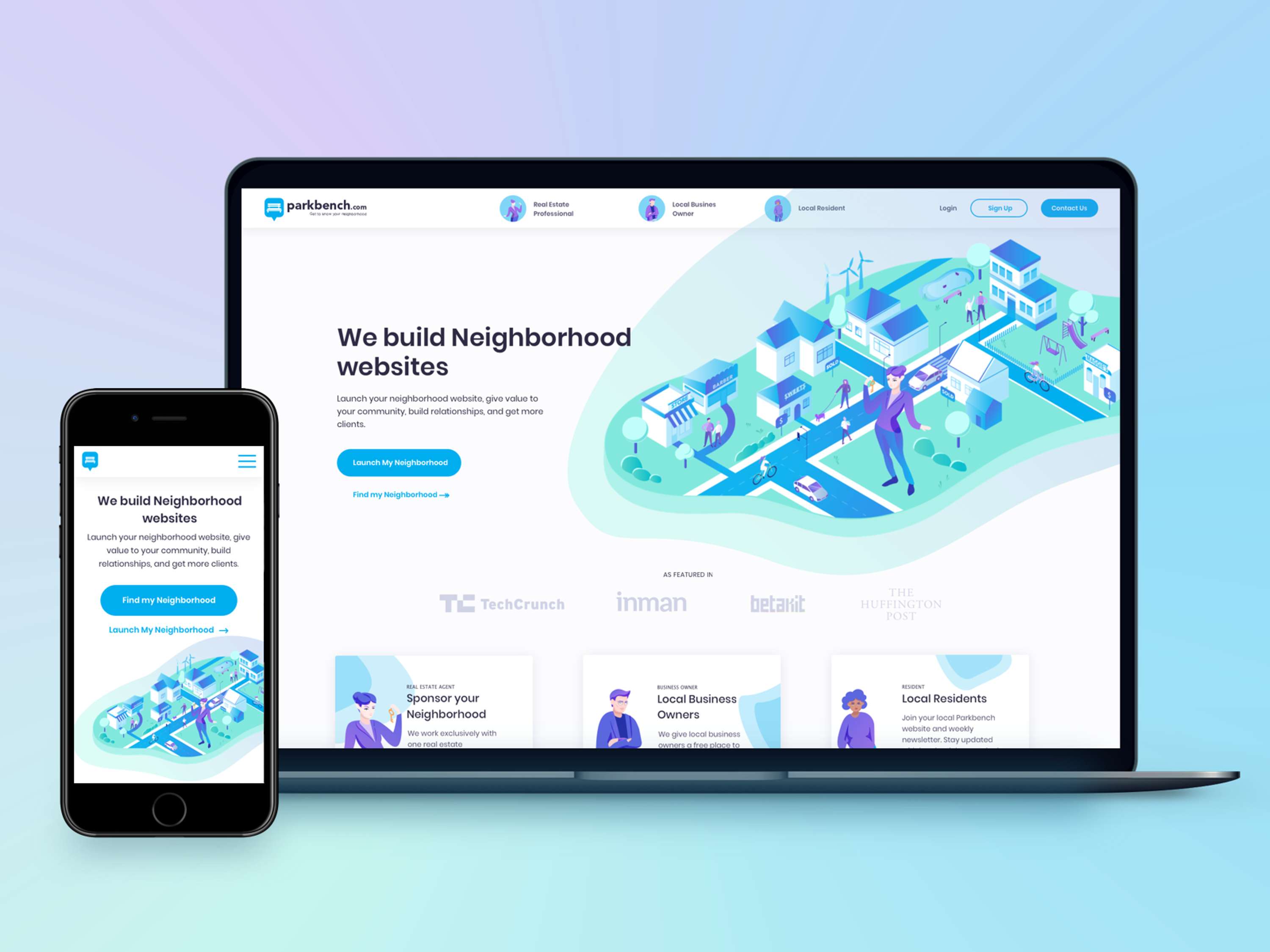 Parkbench Network Website by Tetiana Donska