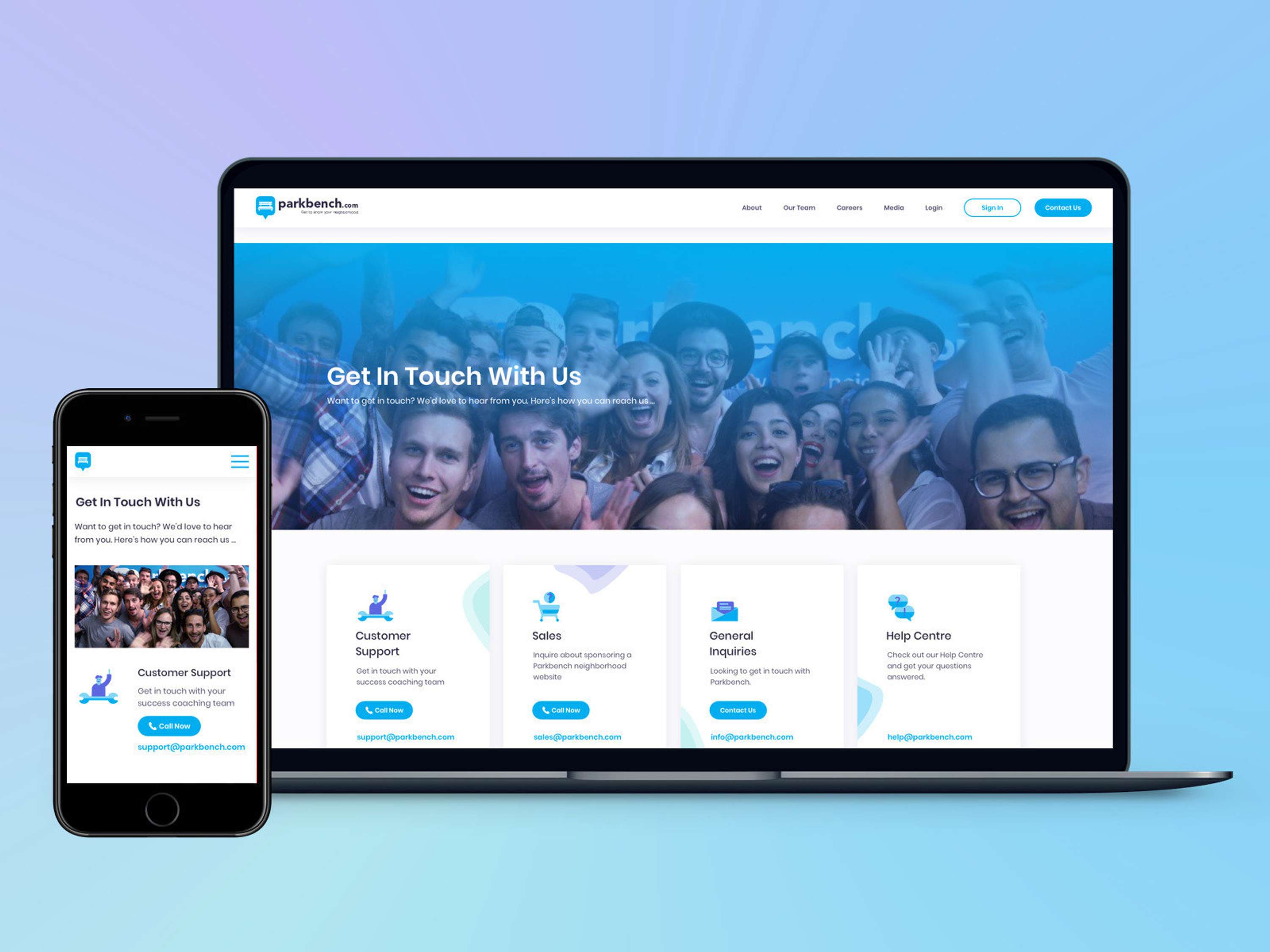 Parkbench Network Website by Tetiana Donska