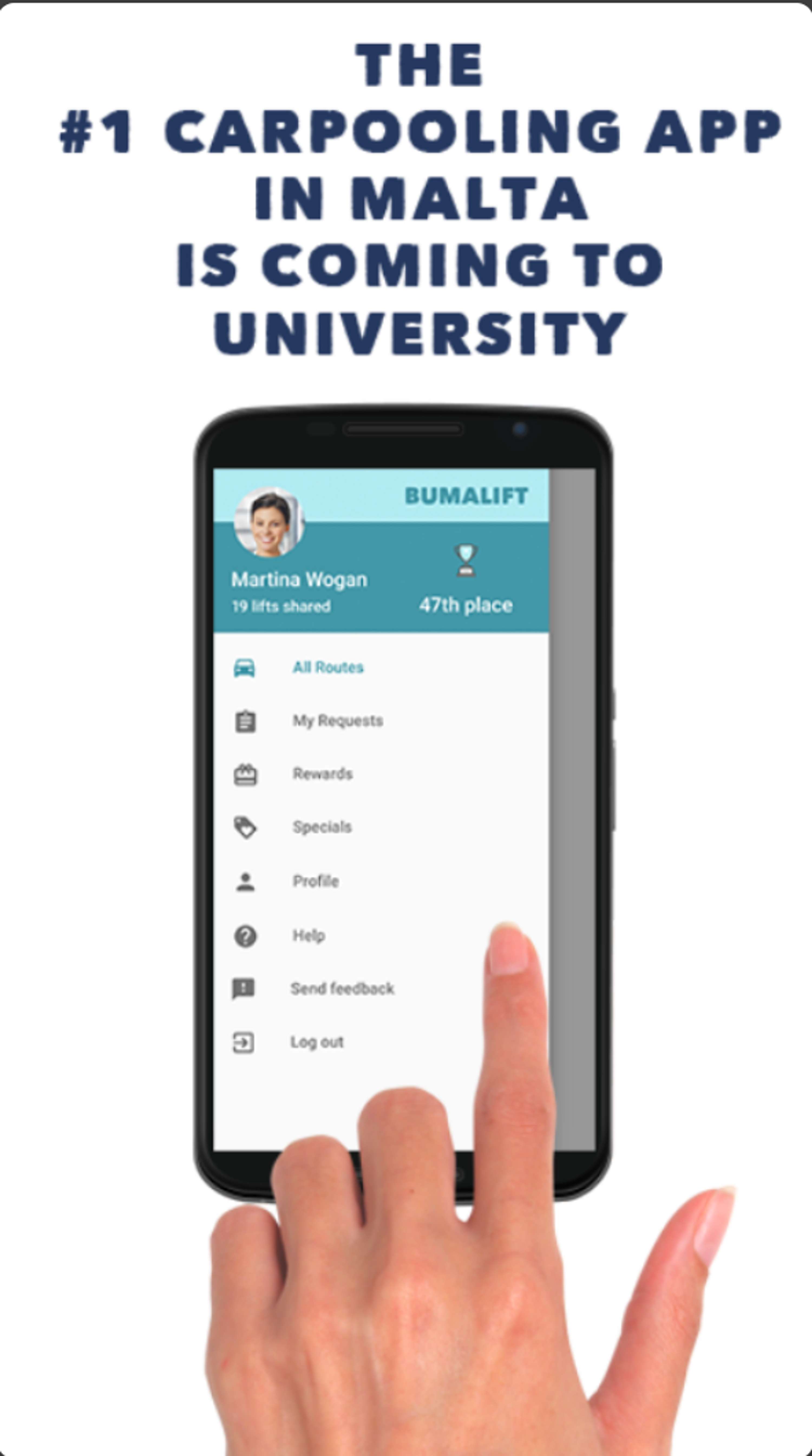 A ride sharing app for University of Malta students by Pauline Malubay