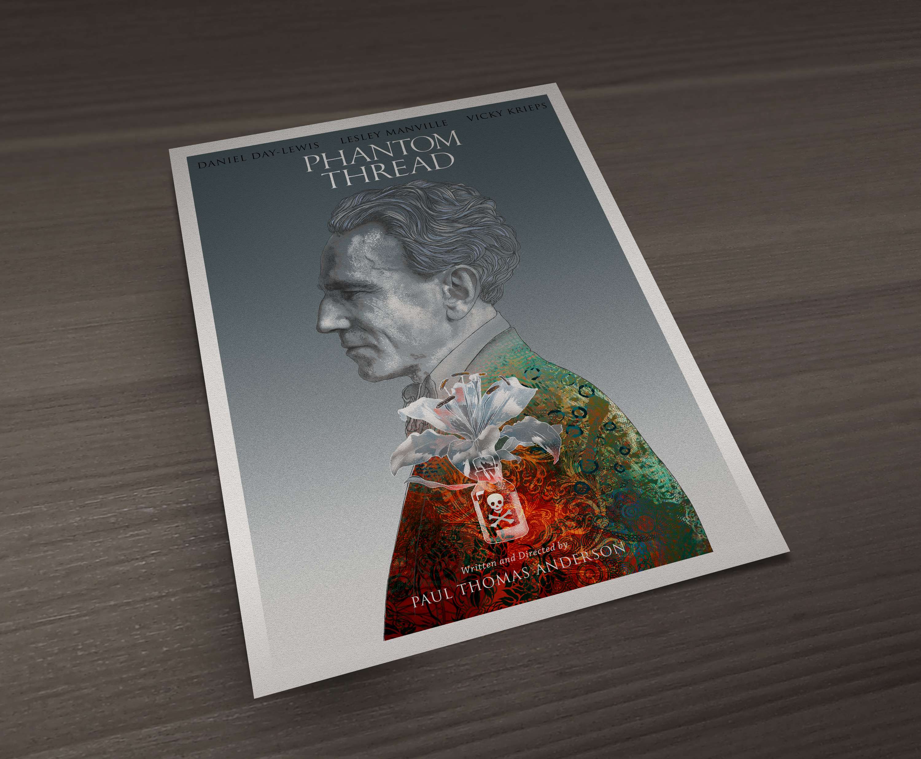 Phantom Thread alternative movie poster by Ladislav Hubert