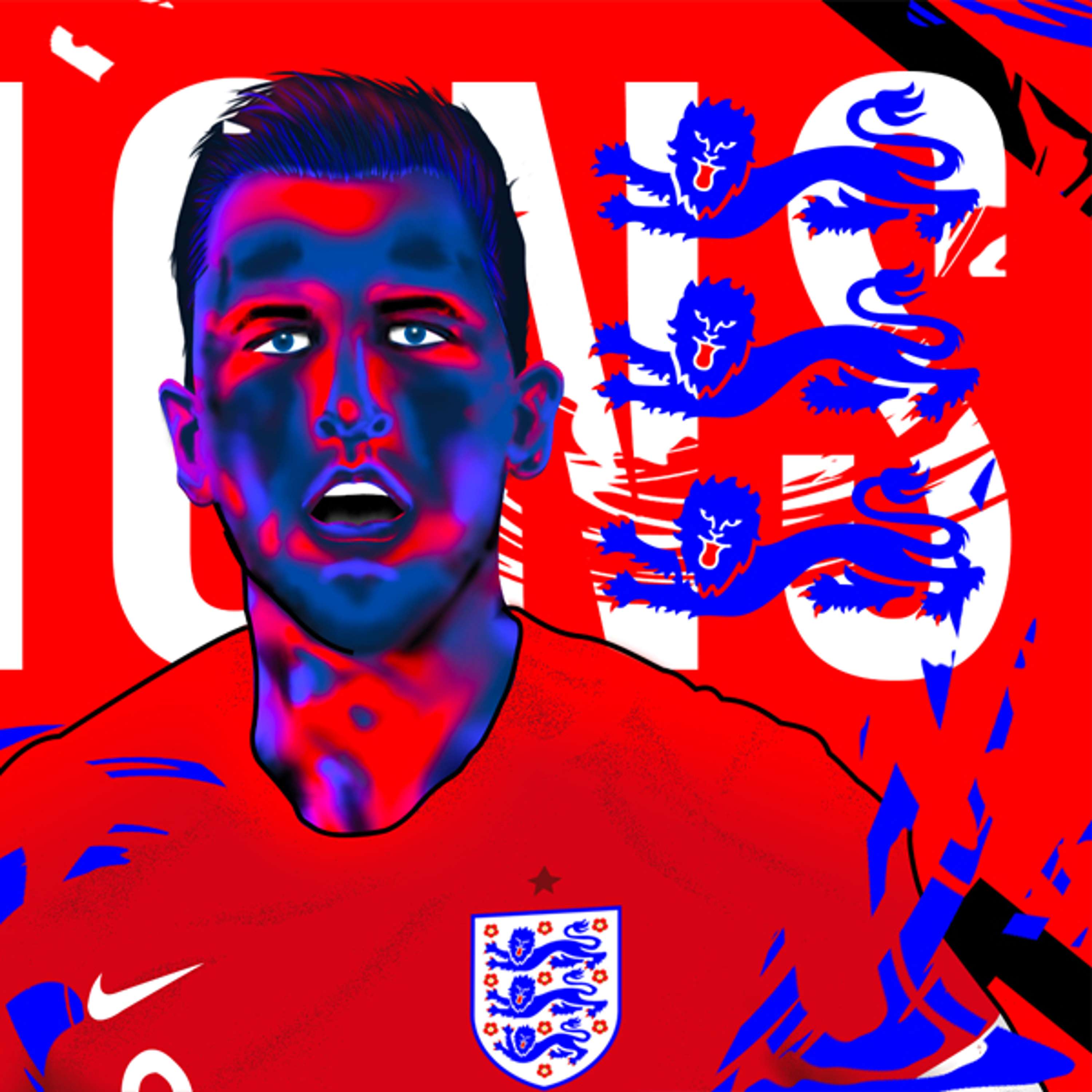 England — Three Lines by Michael Dane