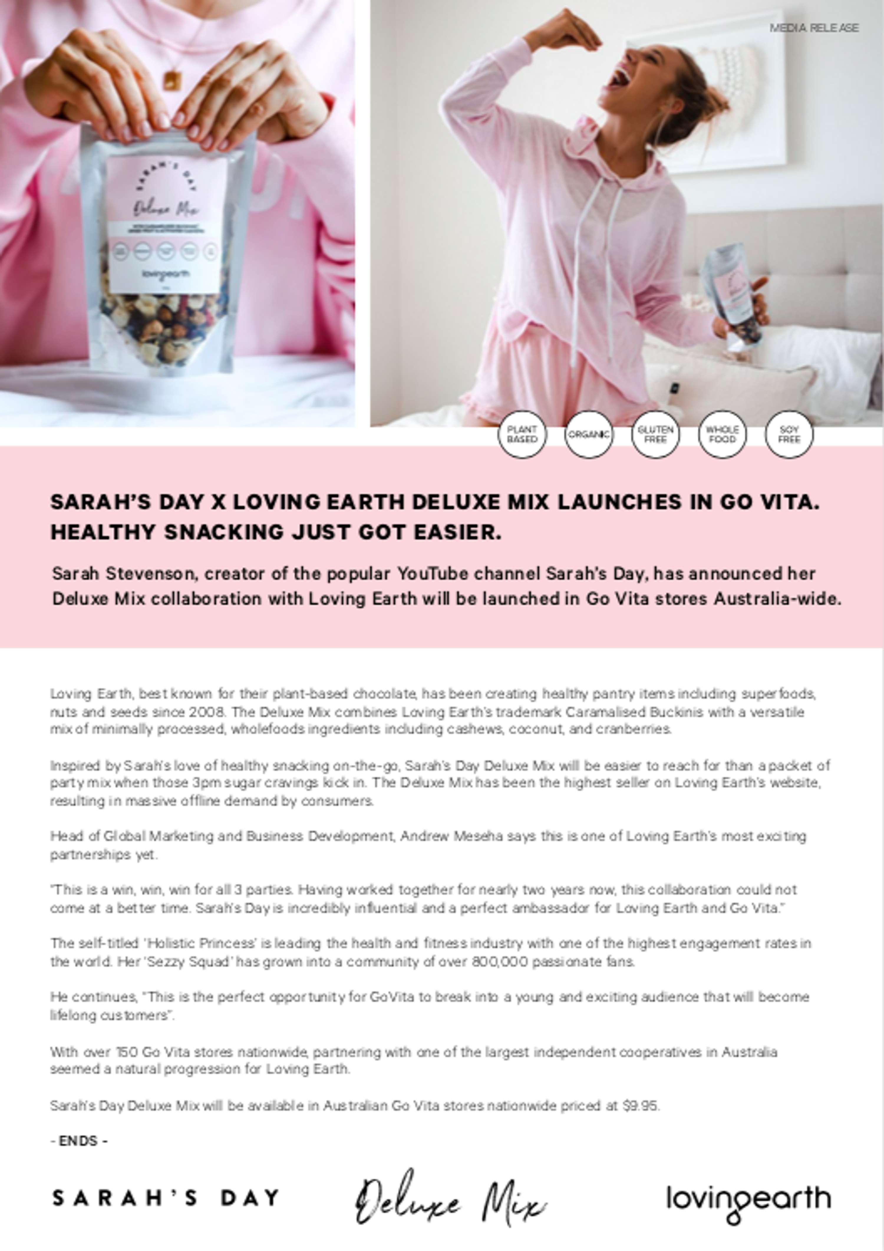 Loving Earth and Sarah's Day x Go Vita The Dots