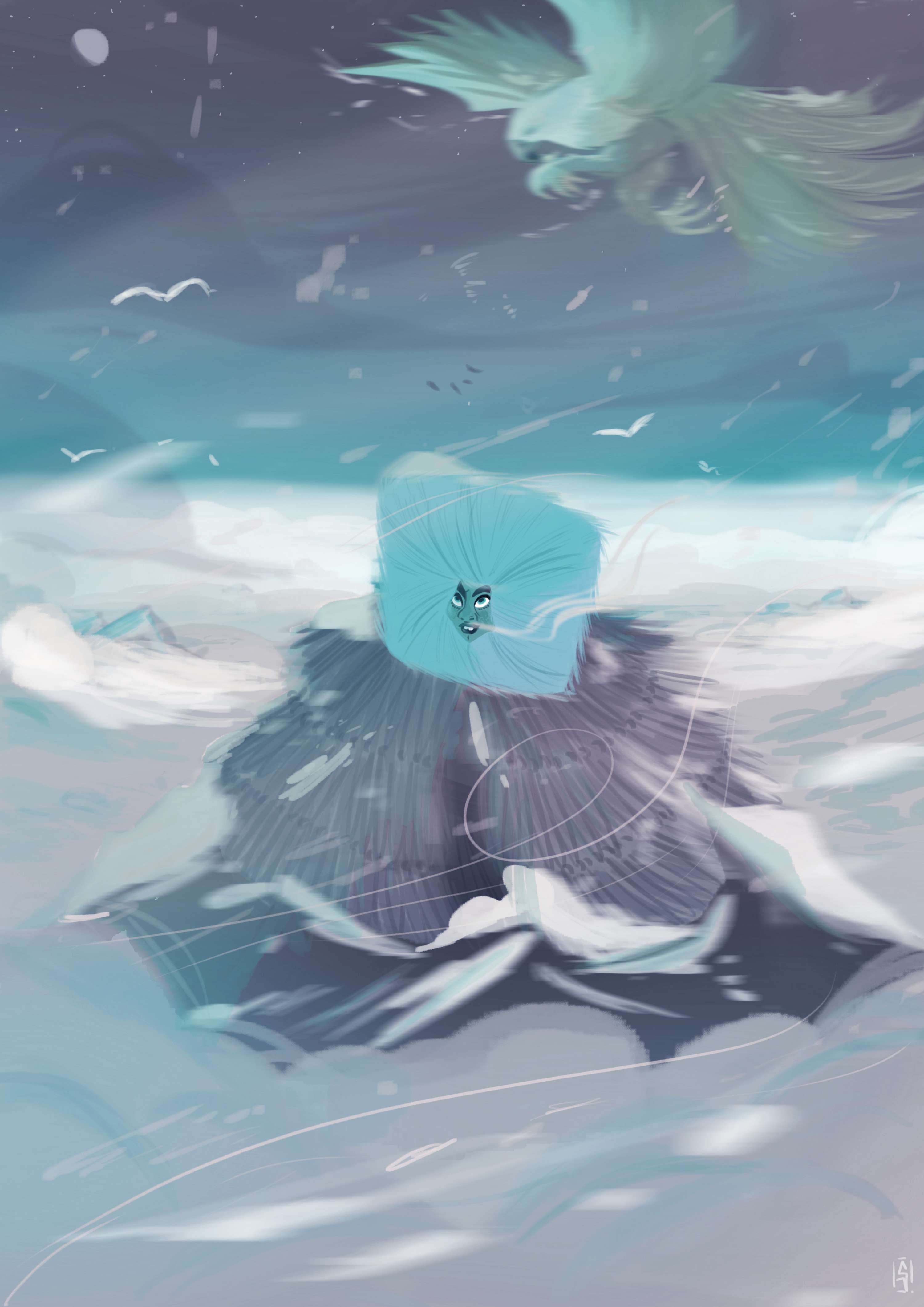 Mongolian Eagle Hunter Character Design Challenge by Verdiana Pagnano