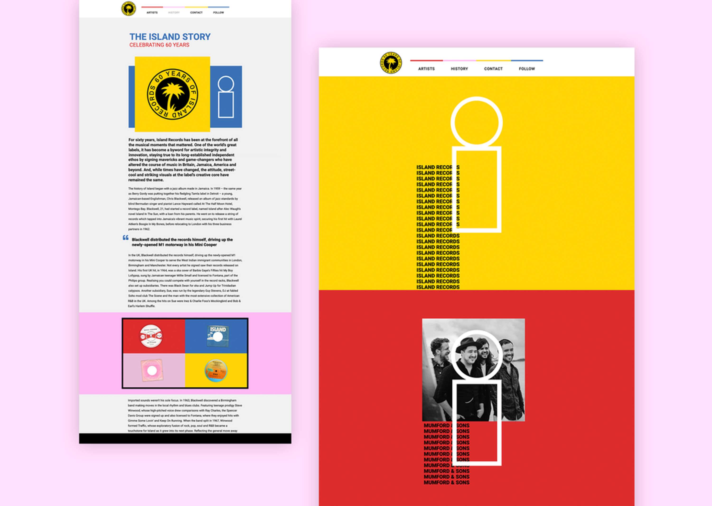 Island Records - Website Redesign by Oli Collins