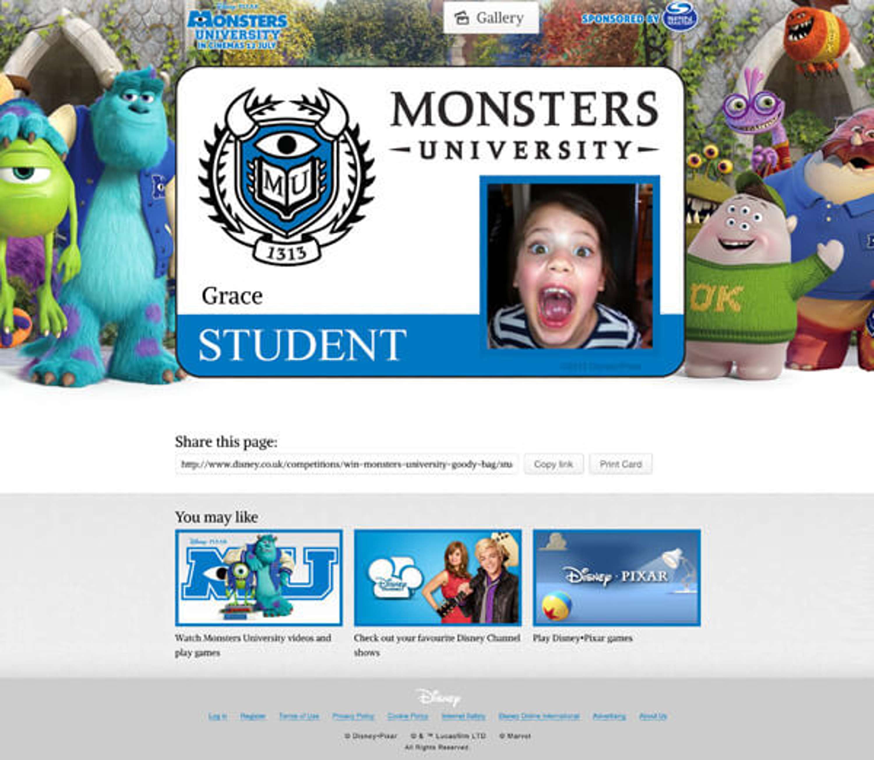 UGC Competition For Monsters University by Kristyn Coutts