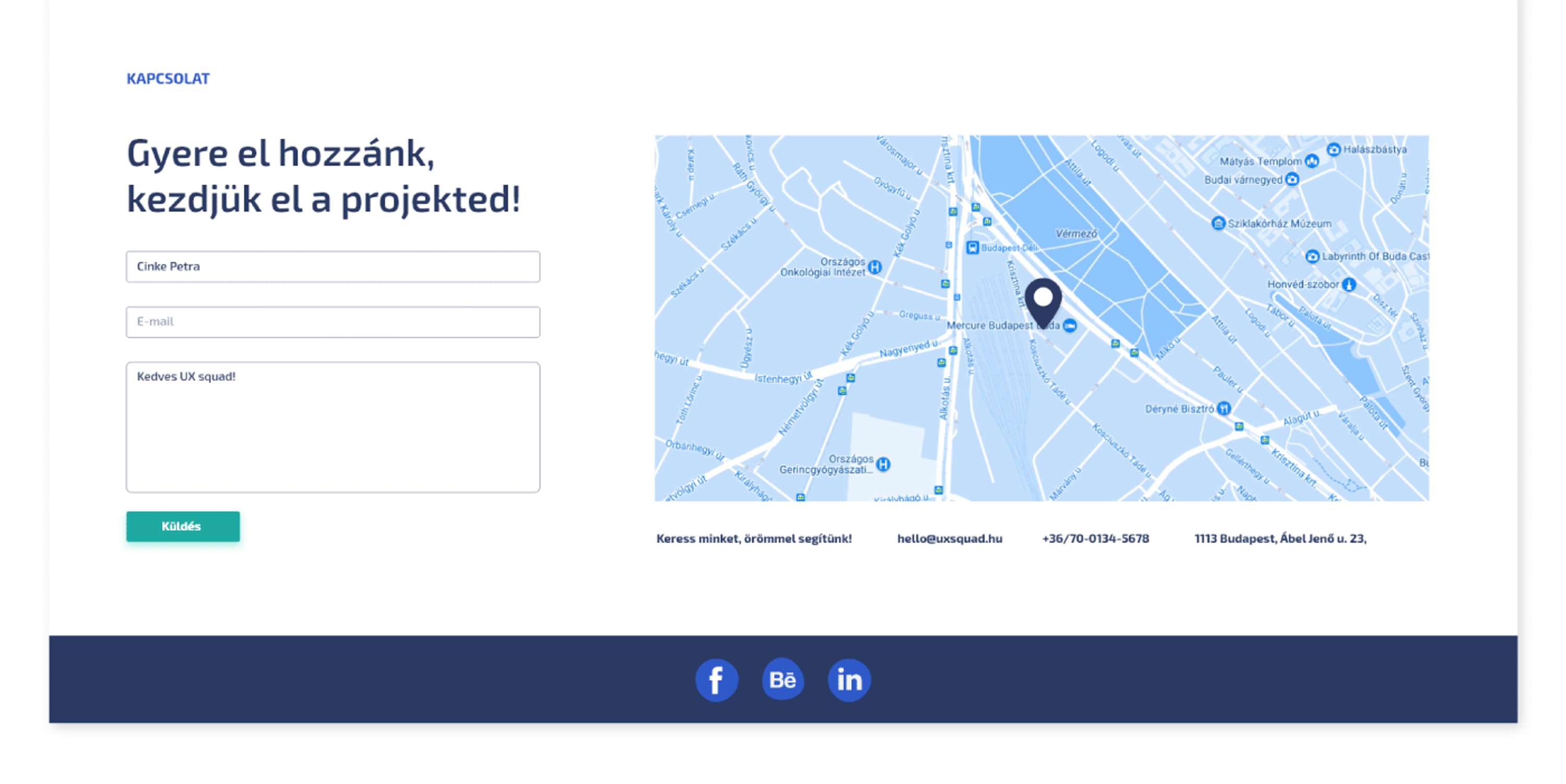 UX Squad website redesign by Csenge Szalkai